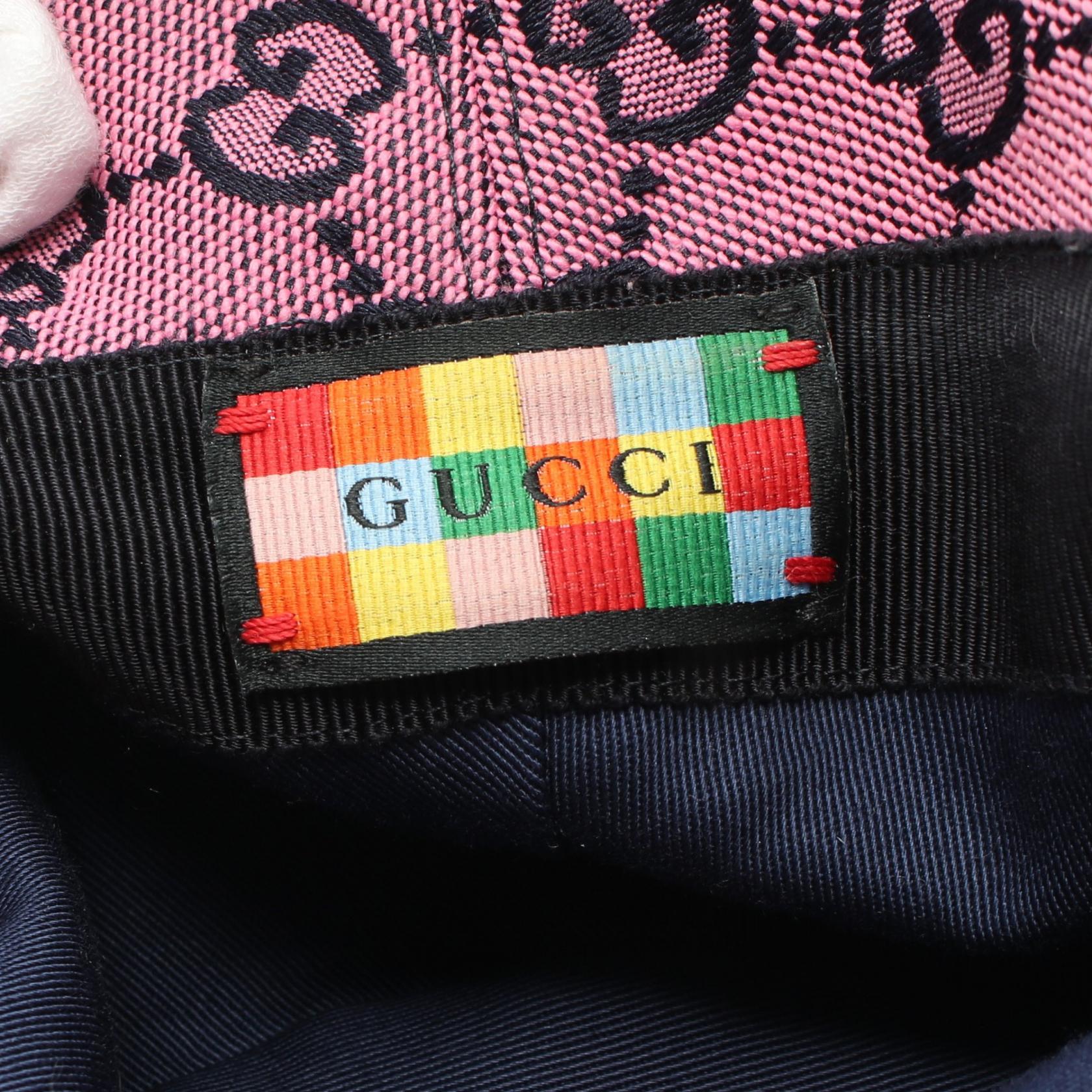 Gucci GG Canvas Fedora Hat Pink/Black