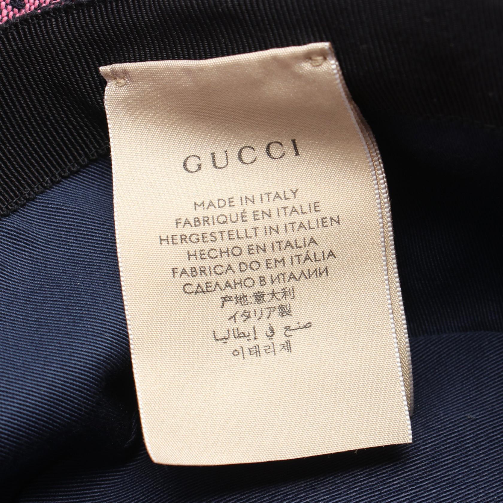 Gucci GG Canvas Fedora Hat Pink/Black