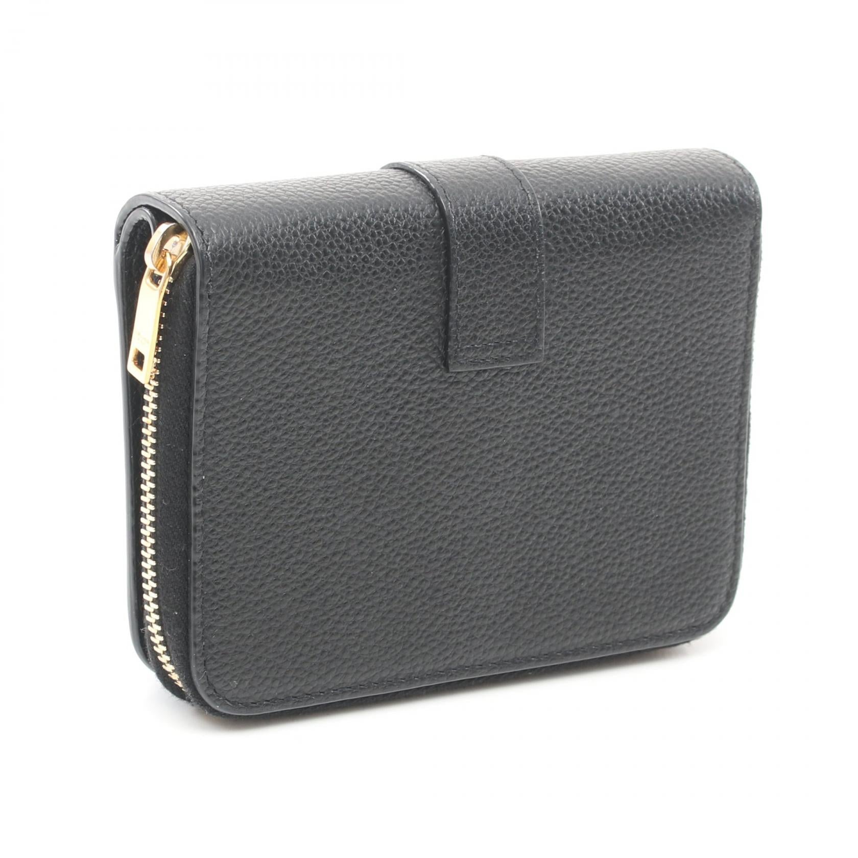 Yves Saint Laurent Leather Bifold Wallet Black