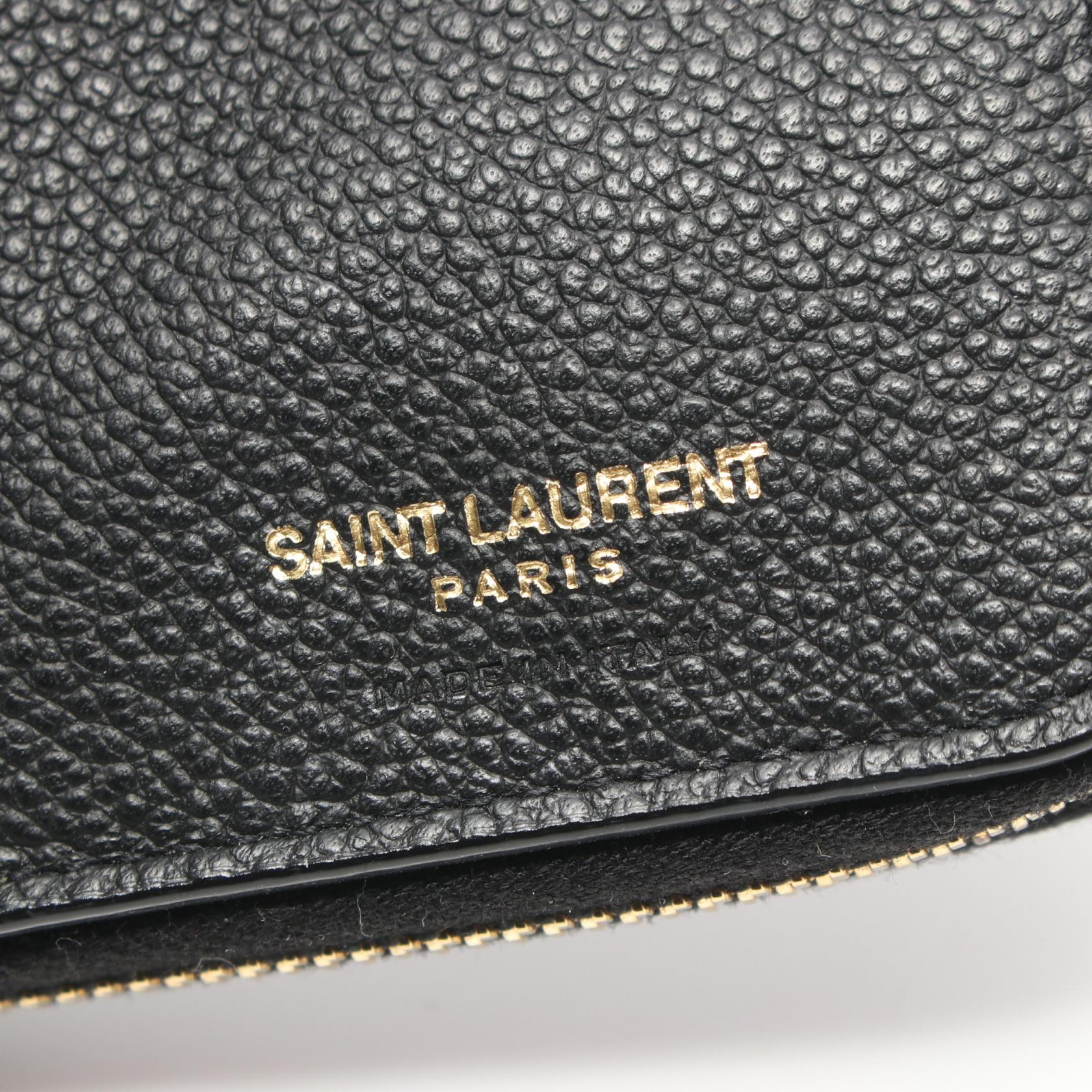 Yves Saint Laurent Leather Bifold Wallet Black