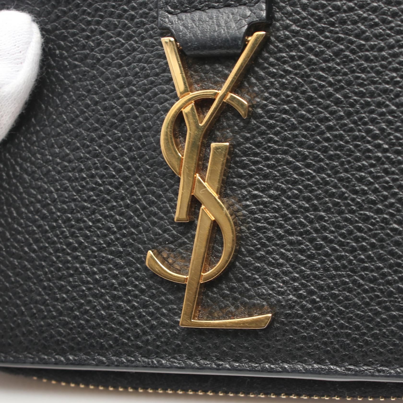 Yves Saint Laurent Leather Bifold Wallet Black