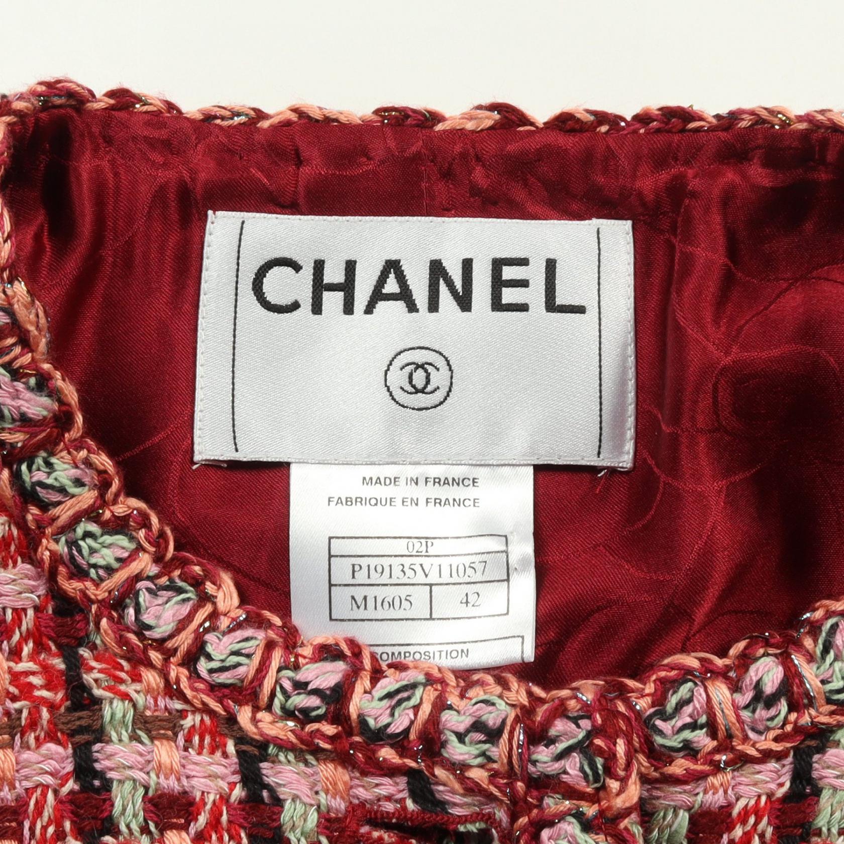 Chanel Wool Acrylic Cotton Collarless Jacket