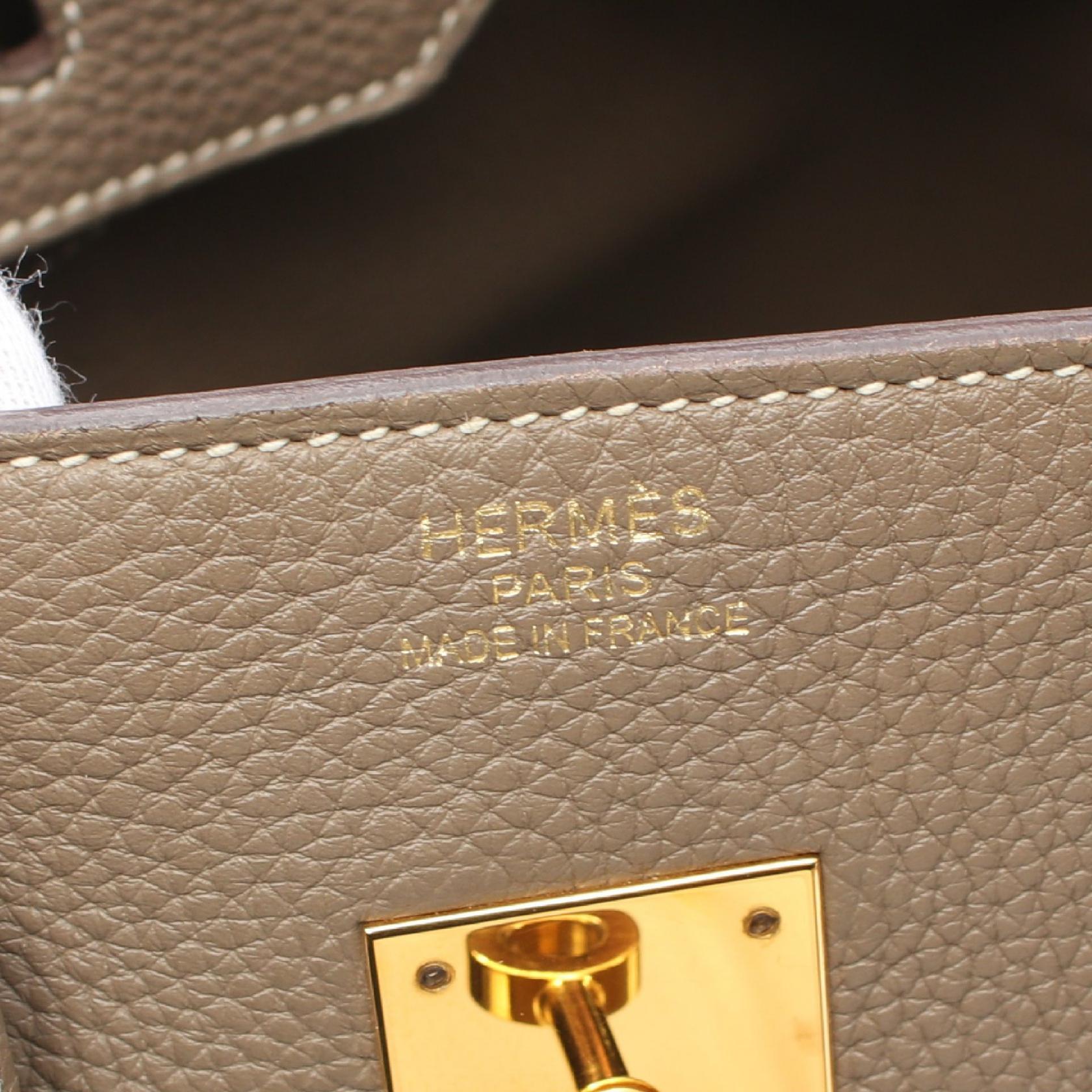 Hermes Birkin 35 Etoupe Togo Handbag