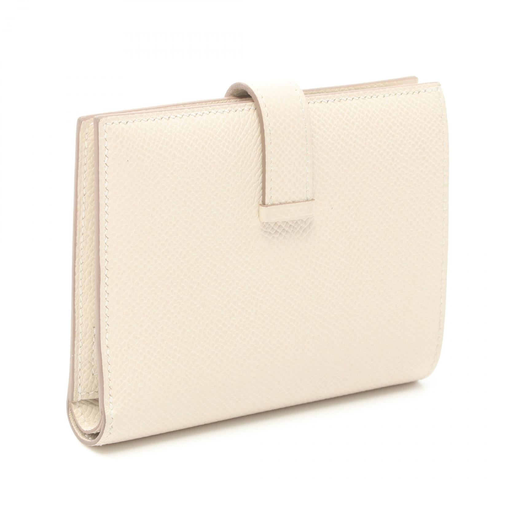 Hermes Bearn Compact Bifold Wallet Ivory