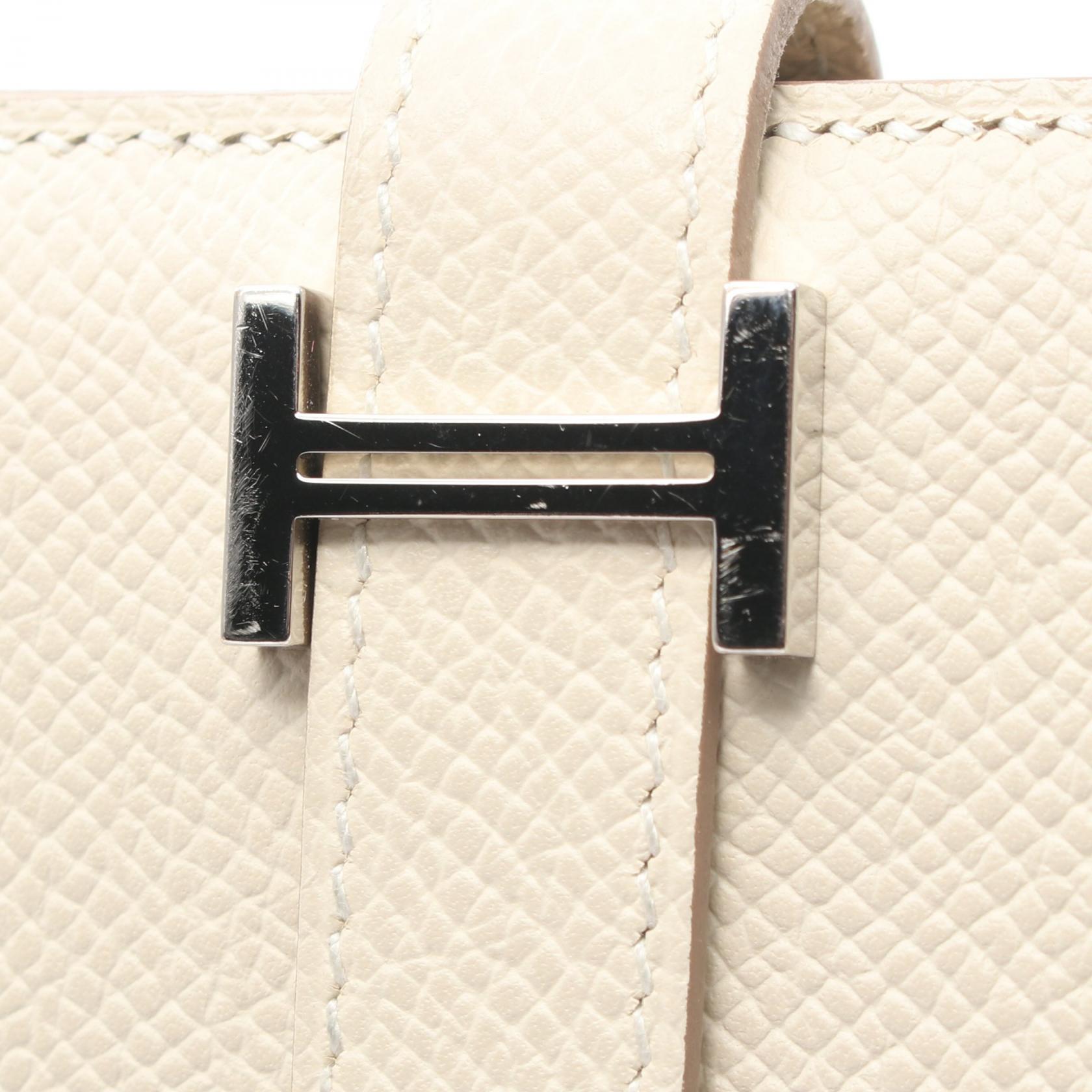 Hermes Bearn Compact Bifold Wallet Ivory