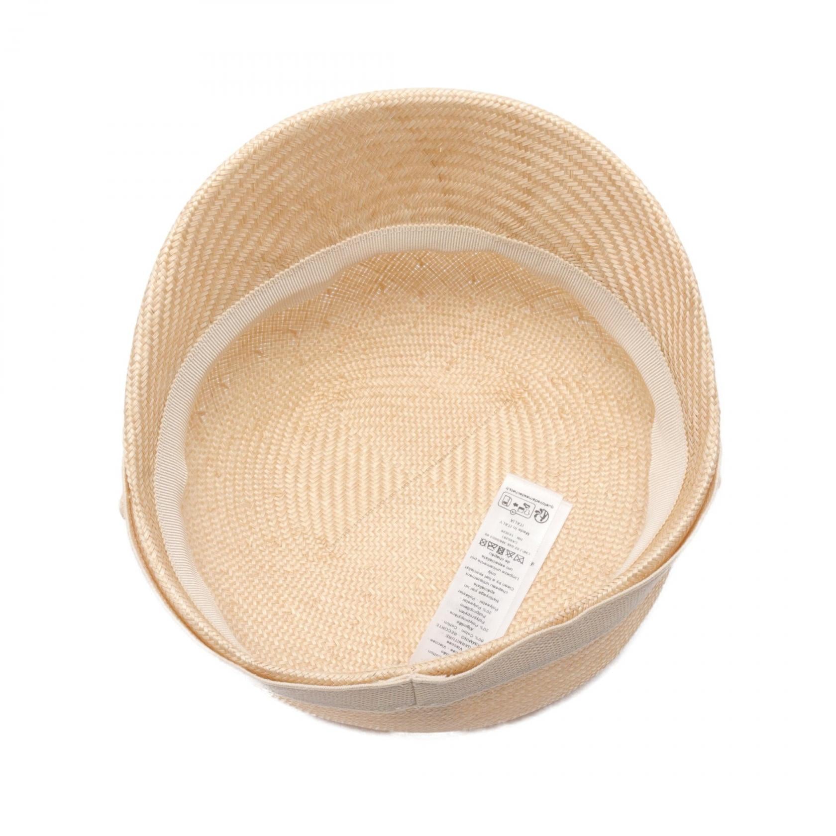 Dior Canvas Straw Travel Cap Hat