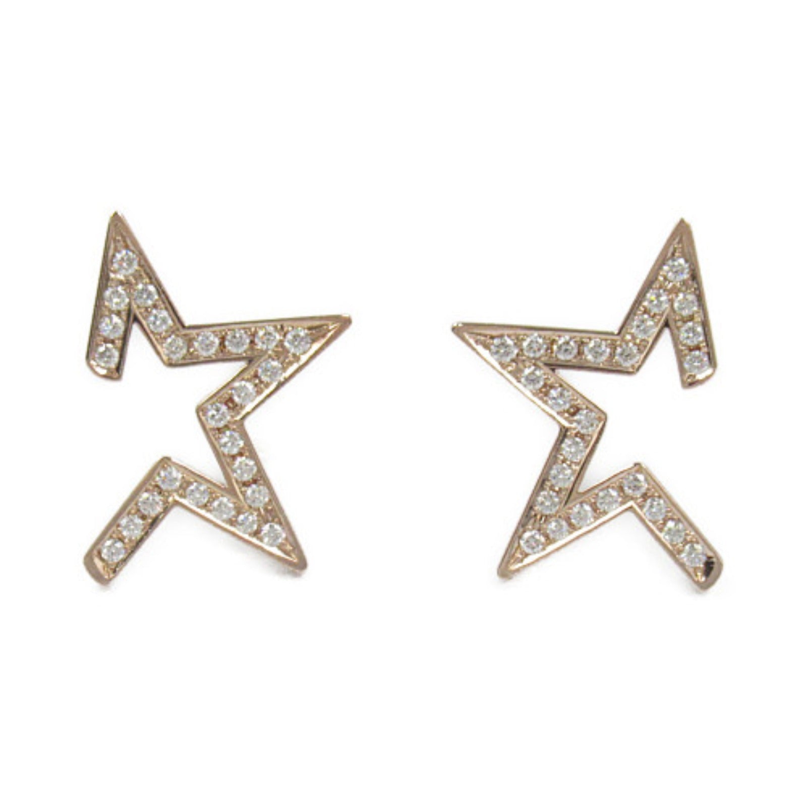 Tasaki Abstract Star Diamond Earrings K18PG