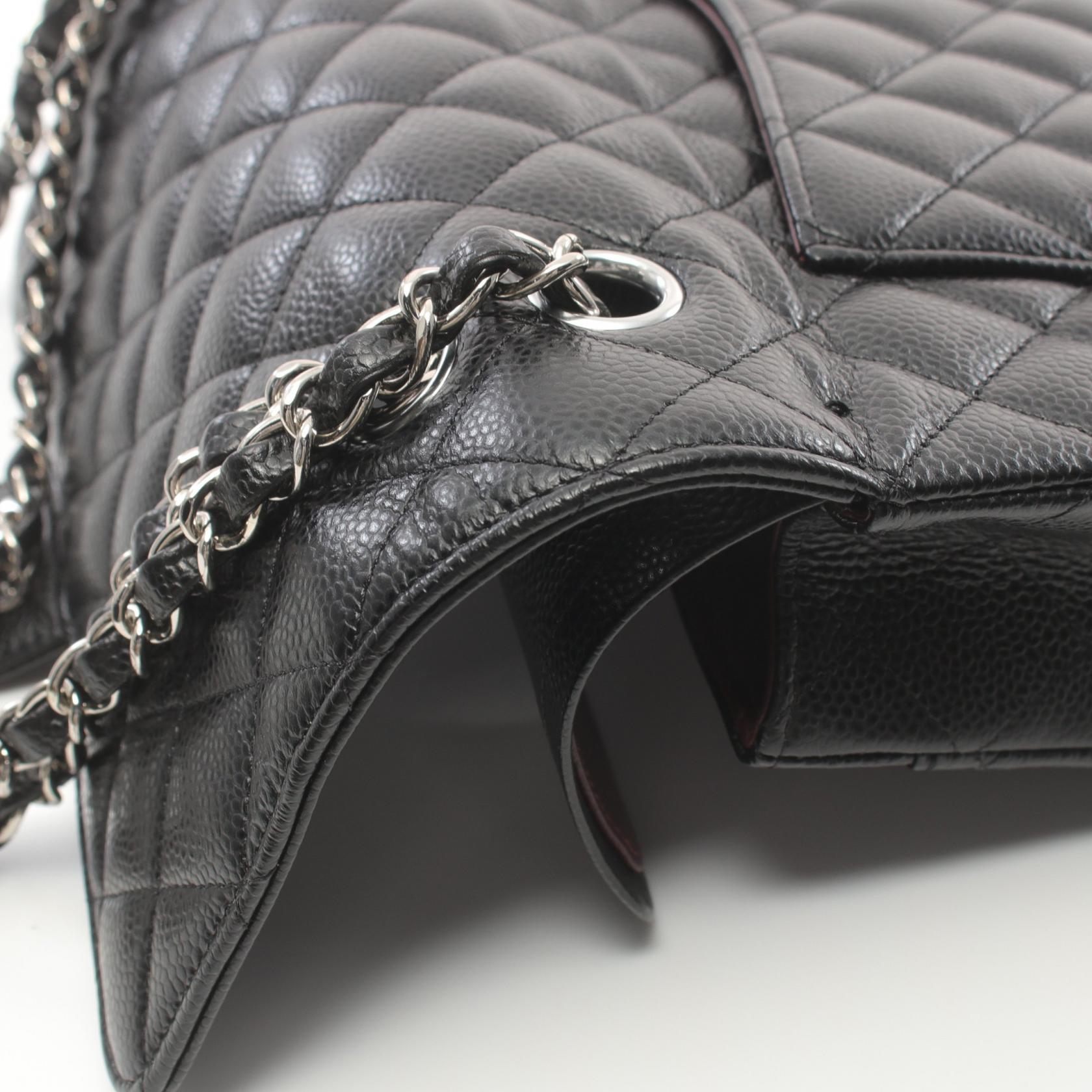 Chanel Matelasse W Flap Shoulder Bag Leather