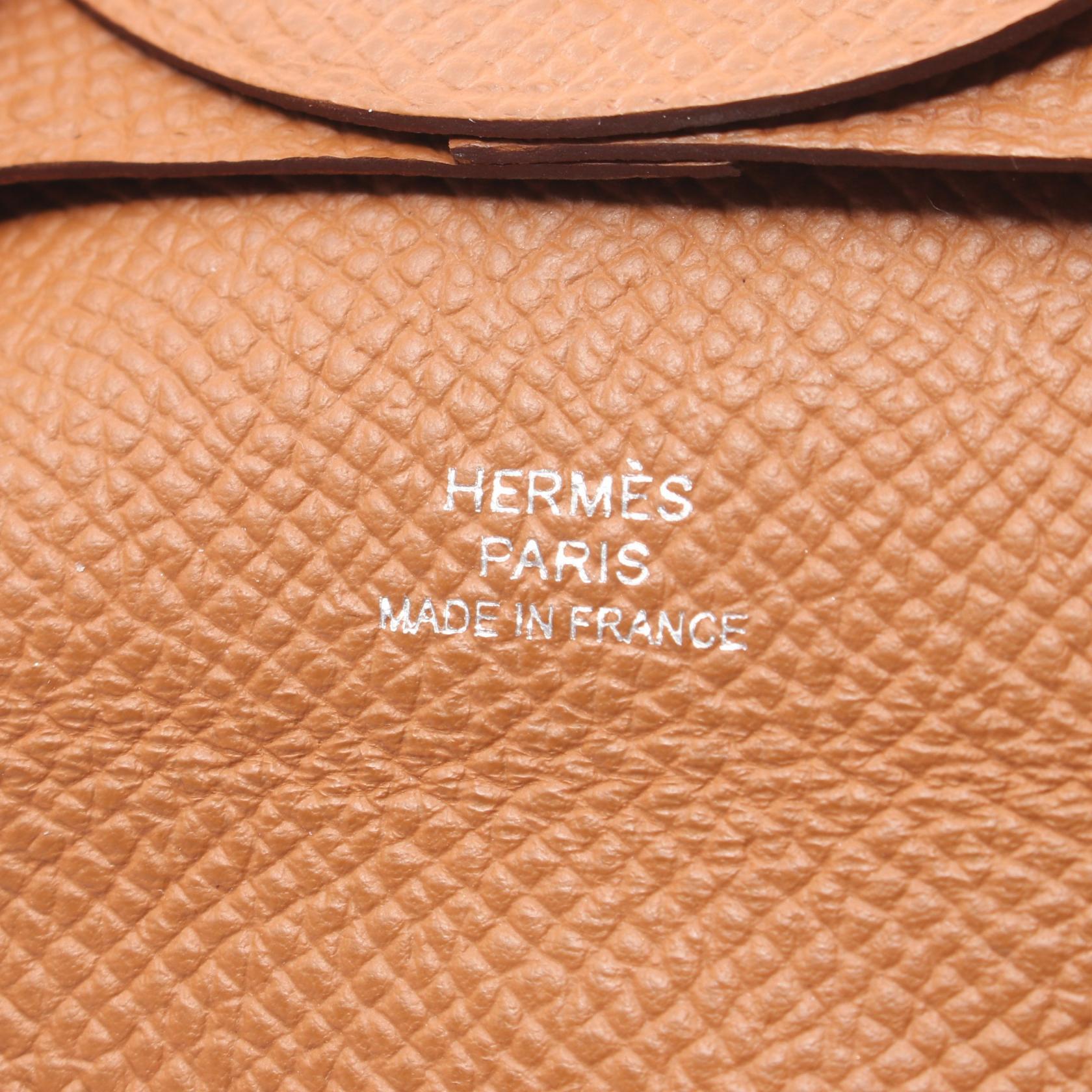 Hermes Bastia Coin Case Wallet Brown