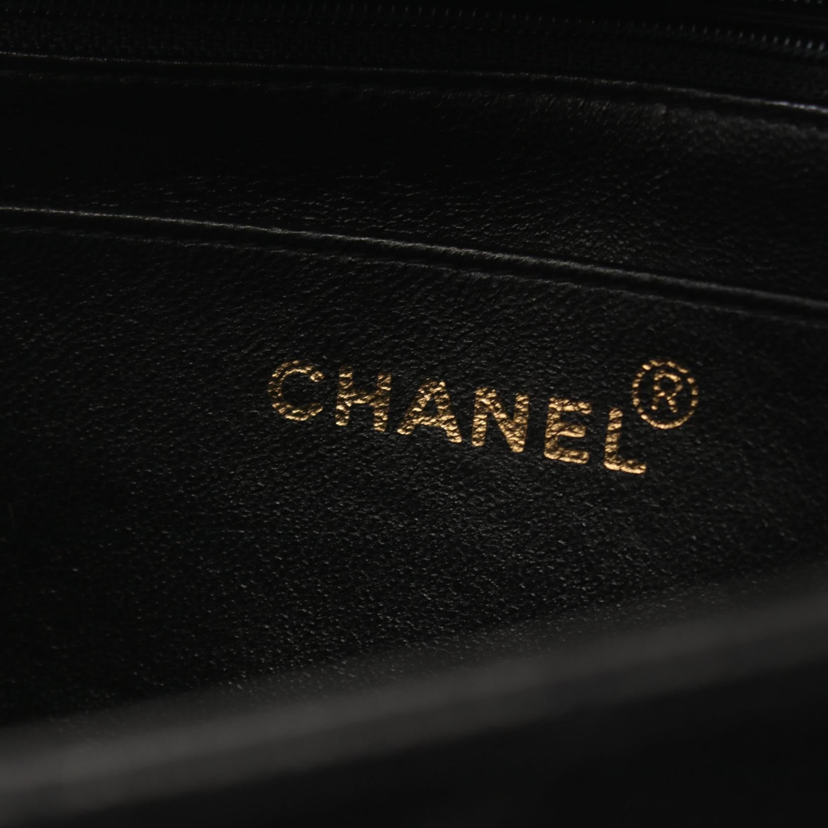 Chanel Diana Flap Shoulder Bag Leather Black