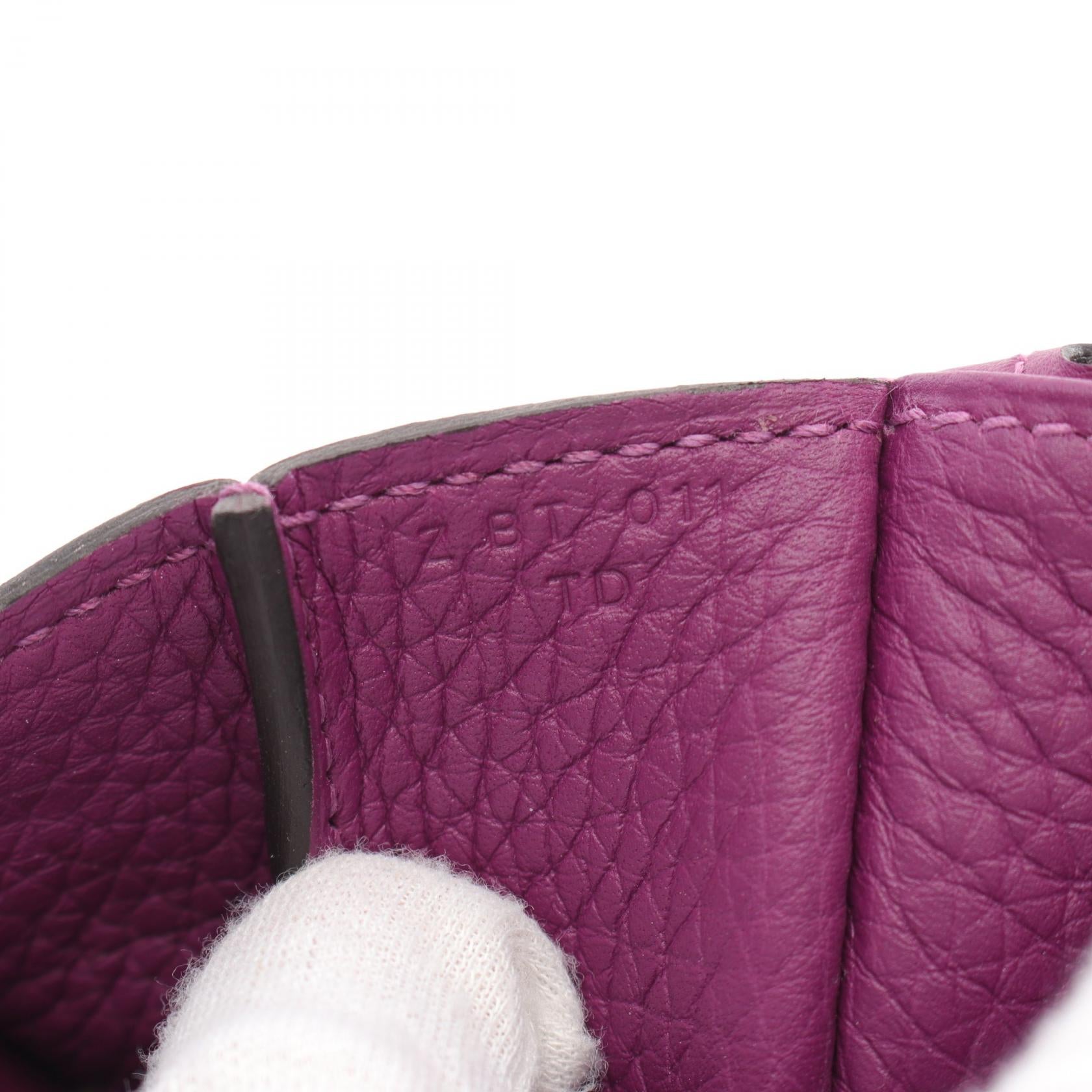 Hermes Arzan 25 Handbag Purple