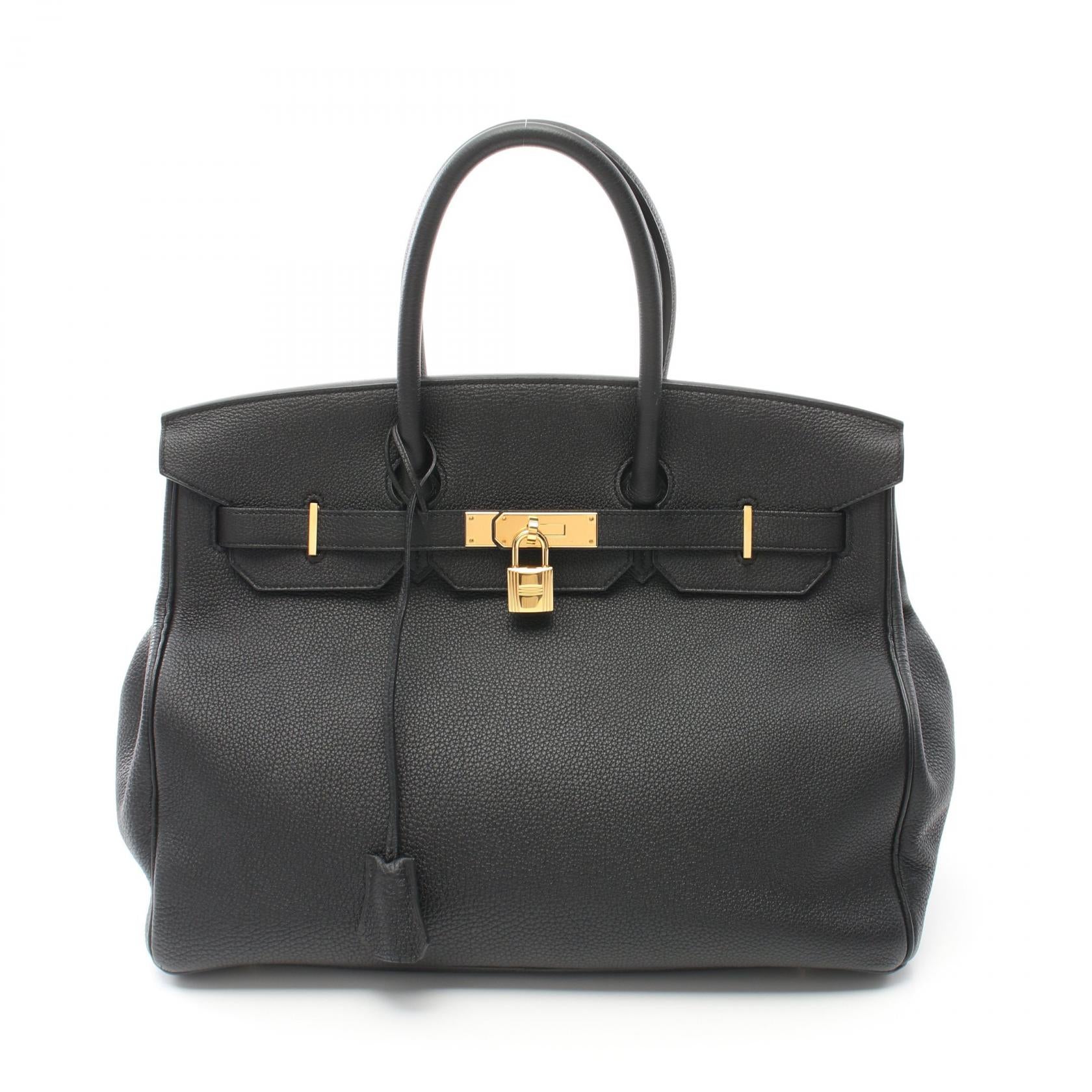 Hermes Birkin 35 Togo Handbag Black