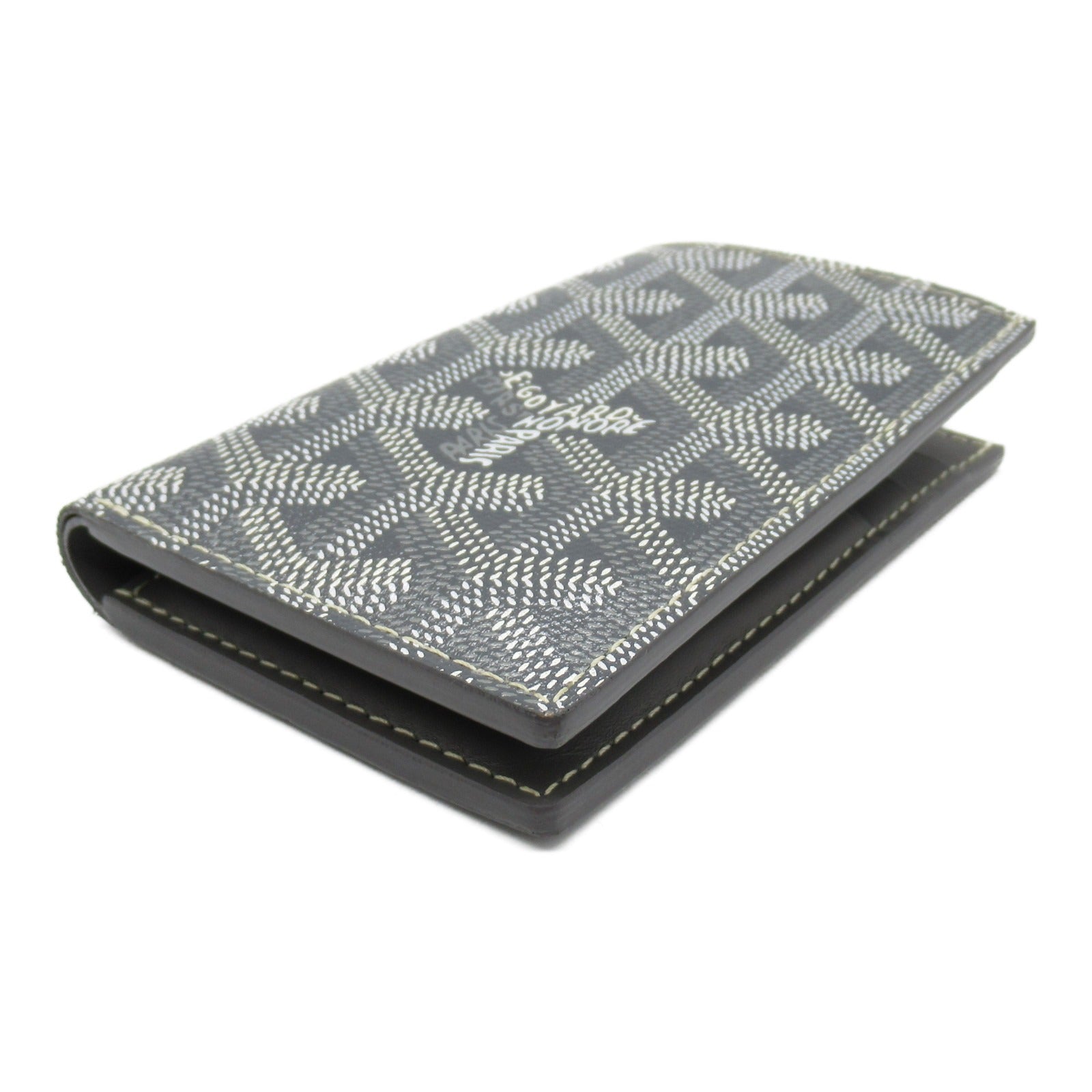 Goyard Card Case PVC Canvas Gray