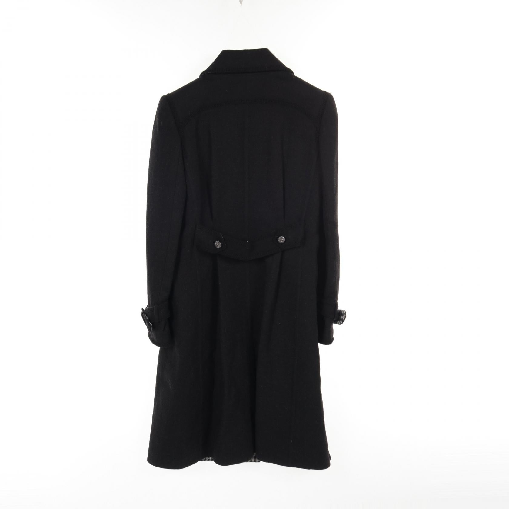 Chanel Wool Coat Coco Mark Button