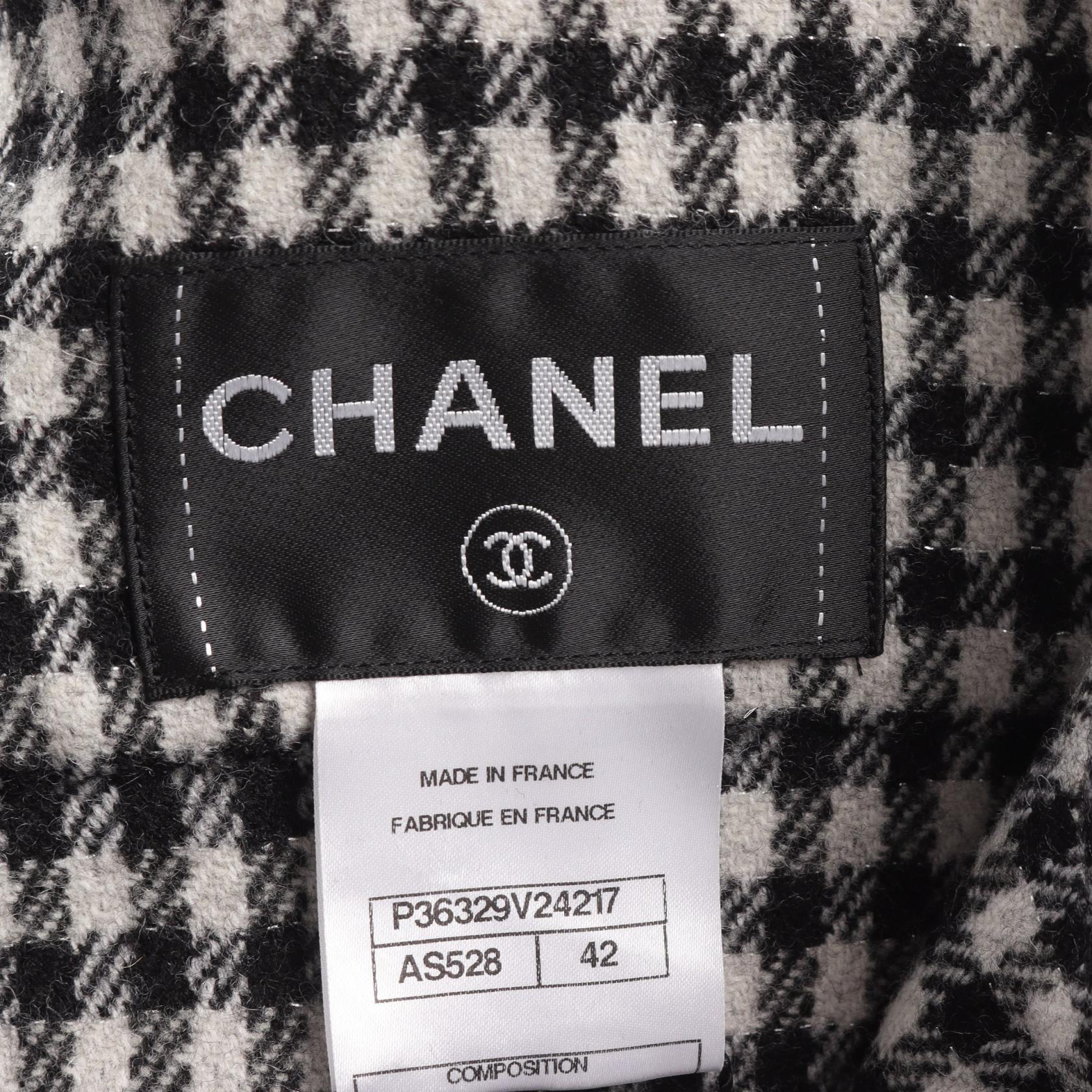 Chanel Wool Coat Coco Mark Button