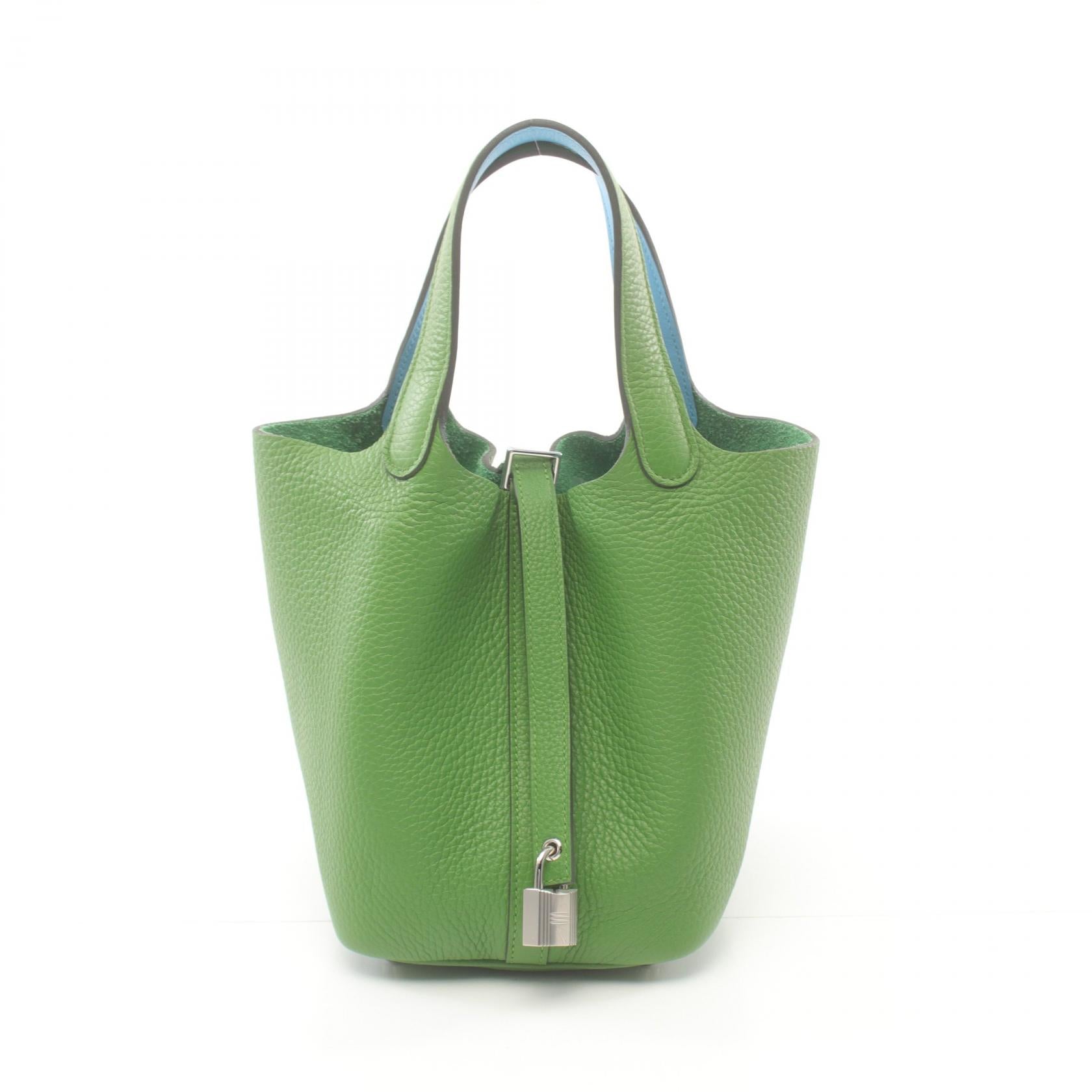 Hermes Picotin Lock PM Eclat Handbag Green