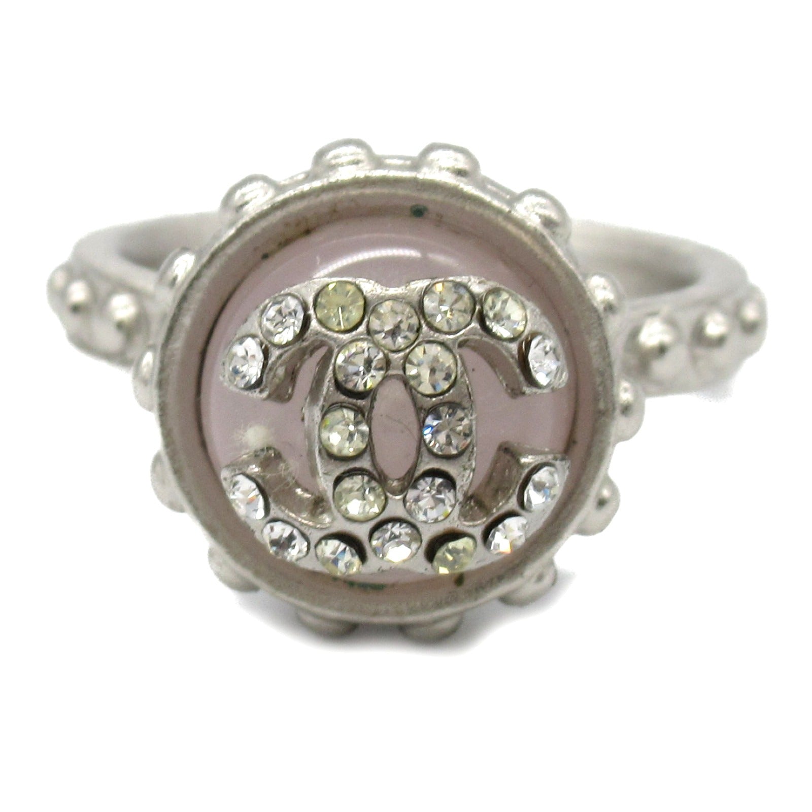 Chanel Silver Plated Coco Mark Ring