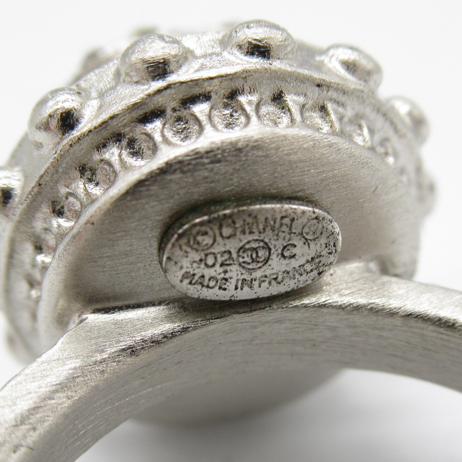 Chanel Silver Plated Coco Mark Ring