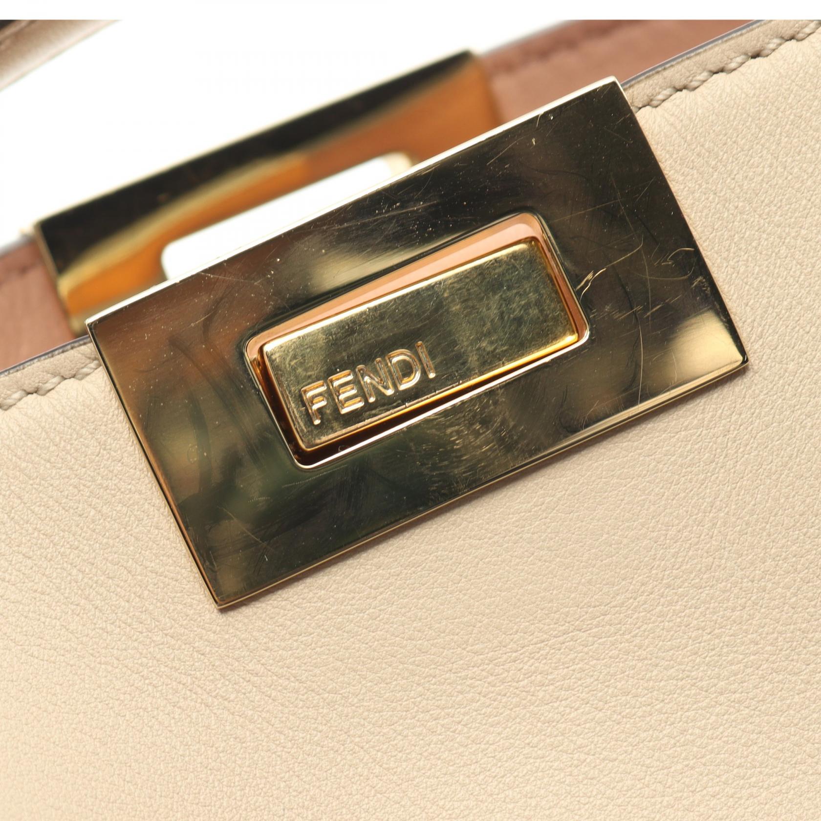 Fendi Peekaboo Essential Leather Handbag 8BN302