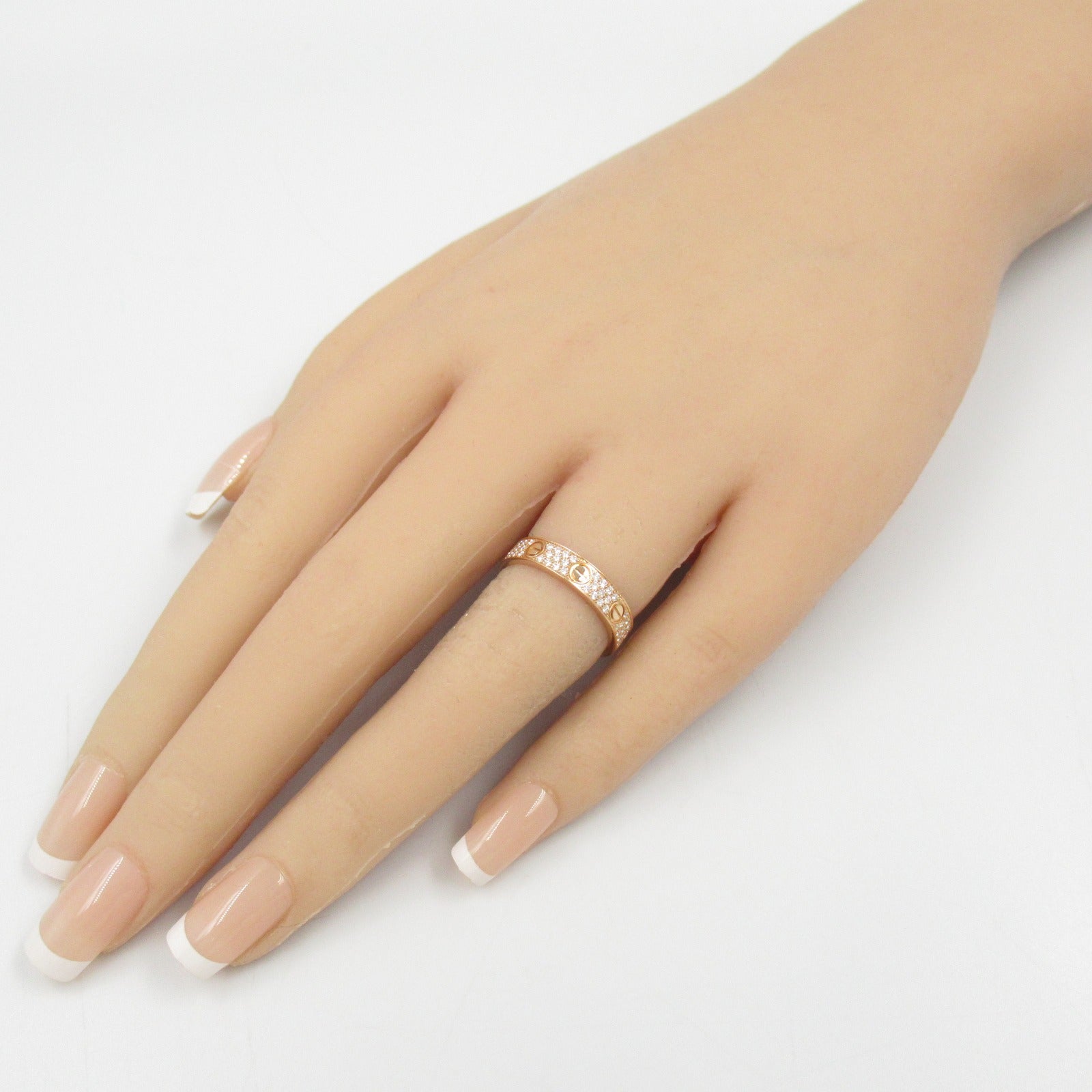 Cartier Mini Love Ring Diamond K18PG Pink Gold