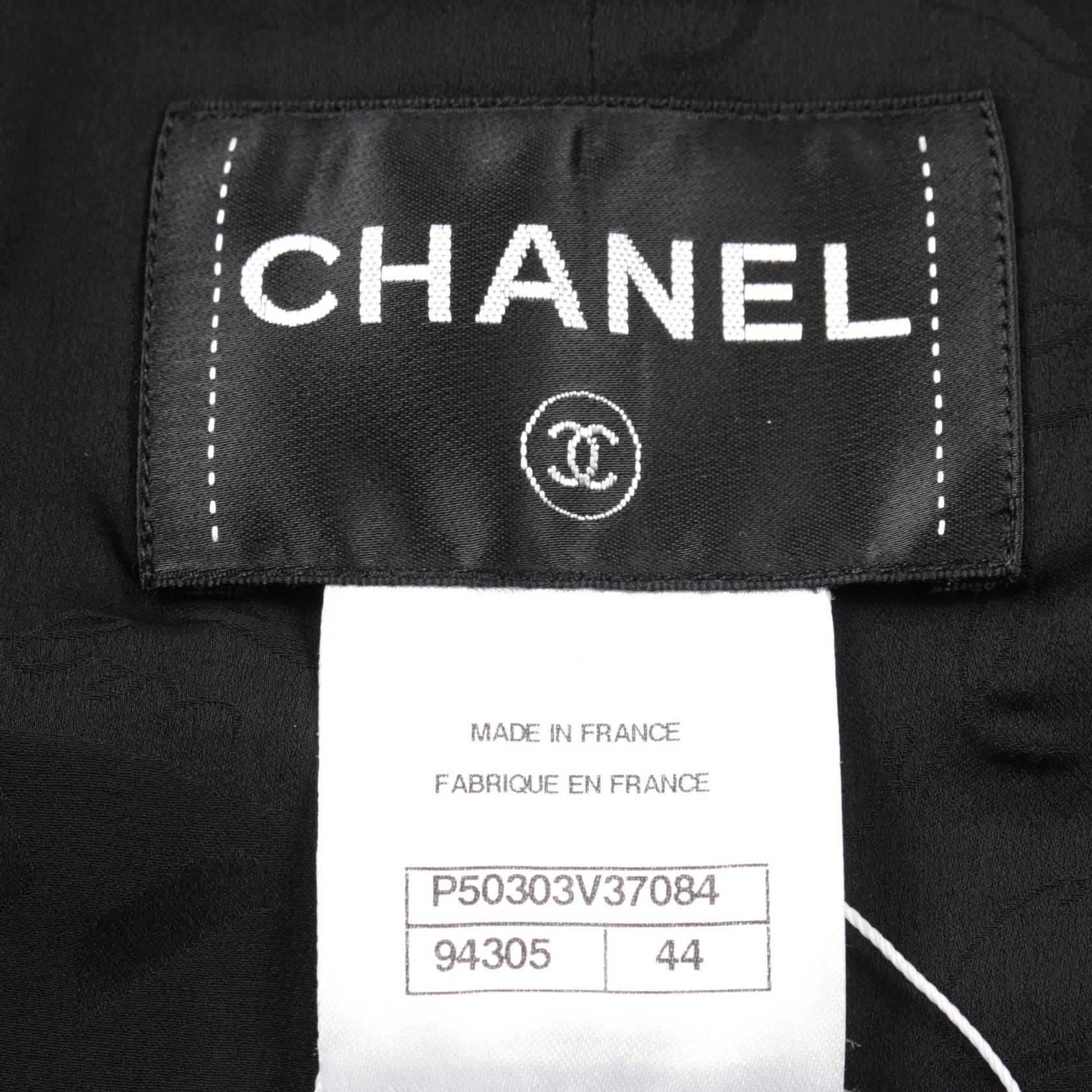 Chanel Silk Acrylic Collarless Jacket