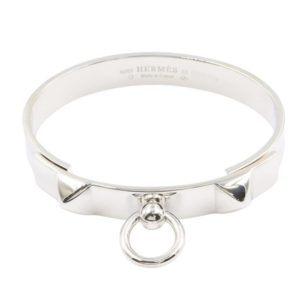 Hermes Collier de Chien PM Silver Bracelet