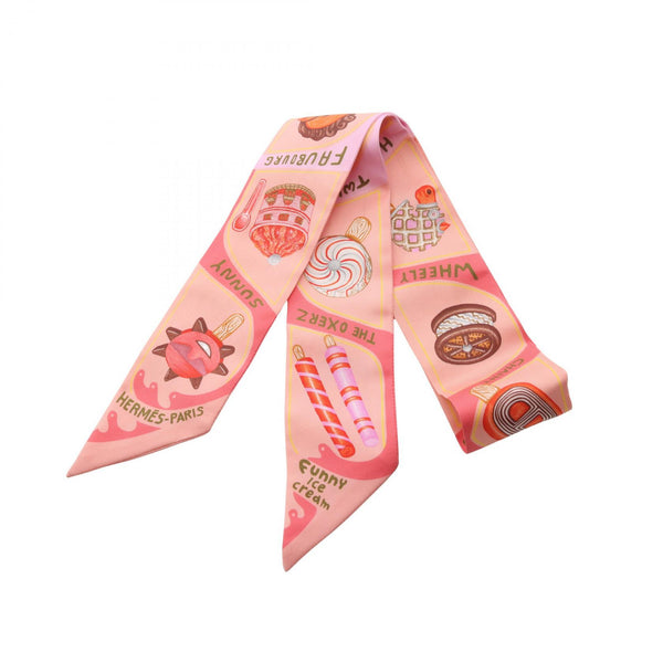Hermes Twilly Funny Ice Cream Silk Scarf