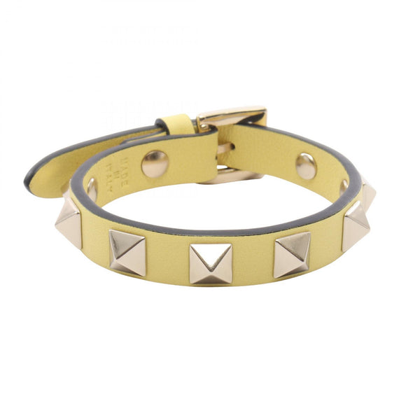 Valentino Garavani Leather Stainless Steel Bracelet