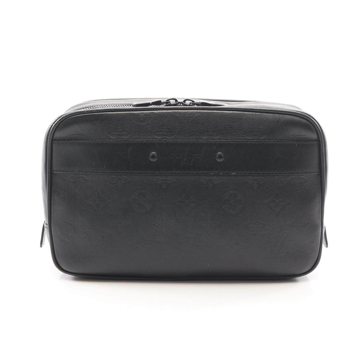 Louis Vuitton Trousse Toilette GM Monogram Shadow Leather Clutch Bag