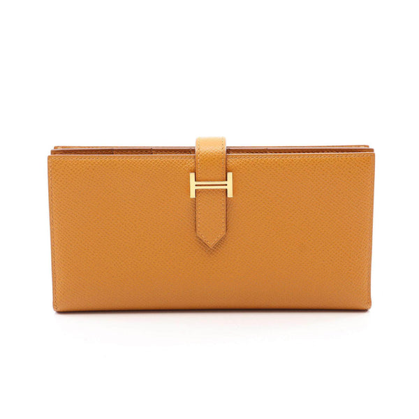 Hermes Bearn Soufflet Calfskin Long Wallet