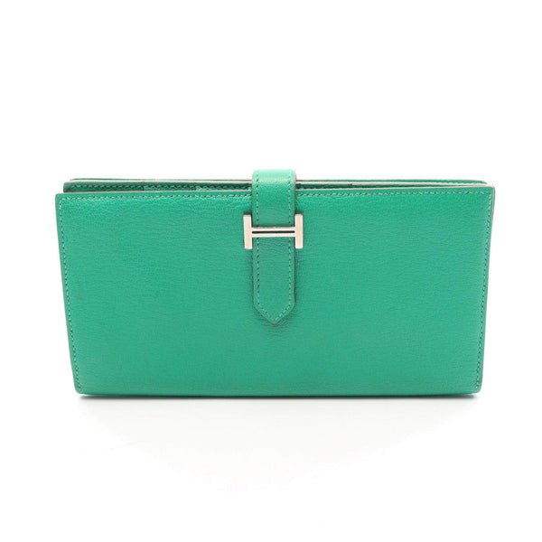 Hermes Bearn Soufflet Chevre Long Wallet