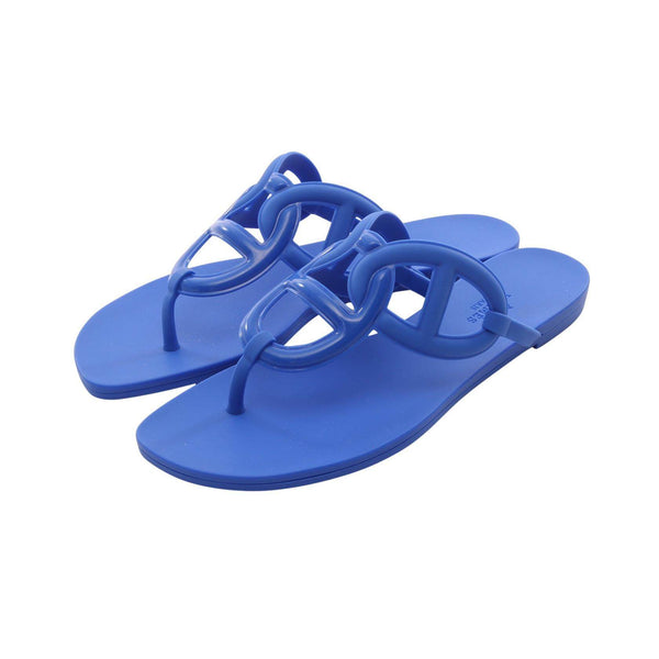 Hermes Egerie Chaine dAncre Rubber Sandals