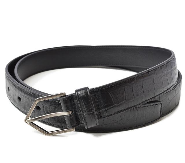 Saint Laurent Men's Leather Belt Black