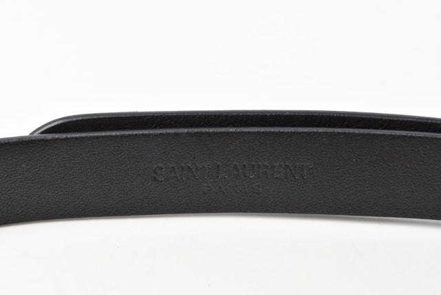 Saint Laurent Smooth Leather Belt Black