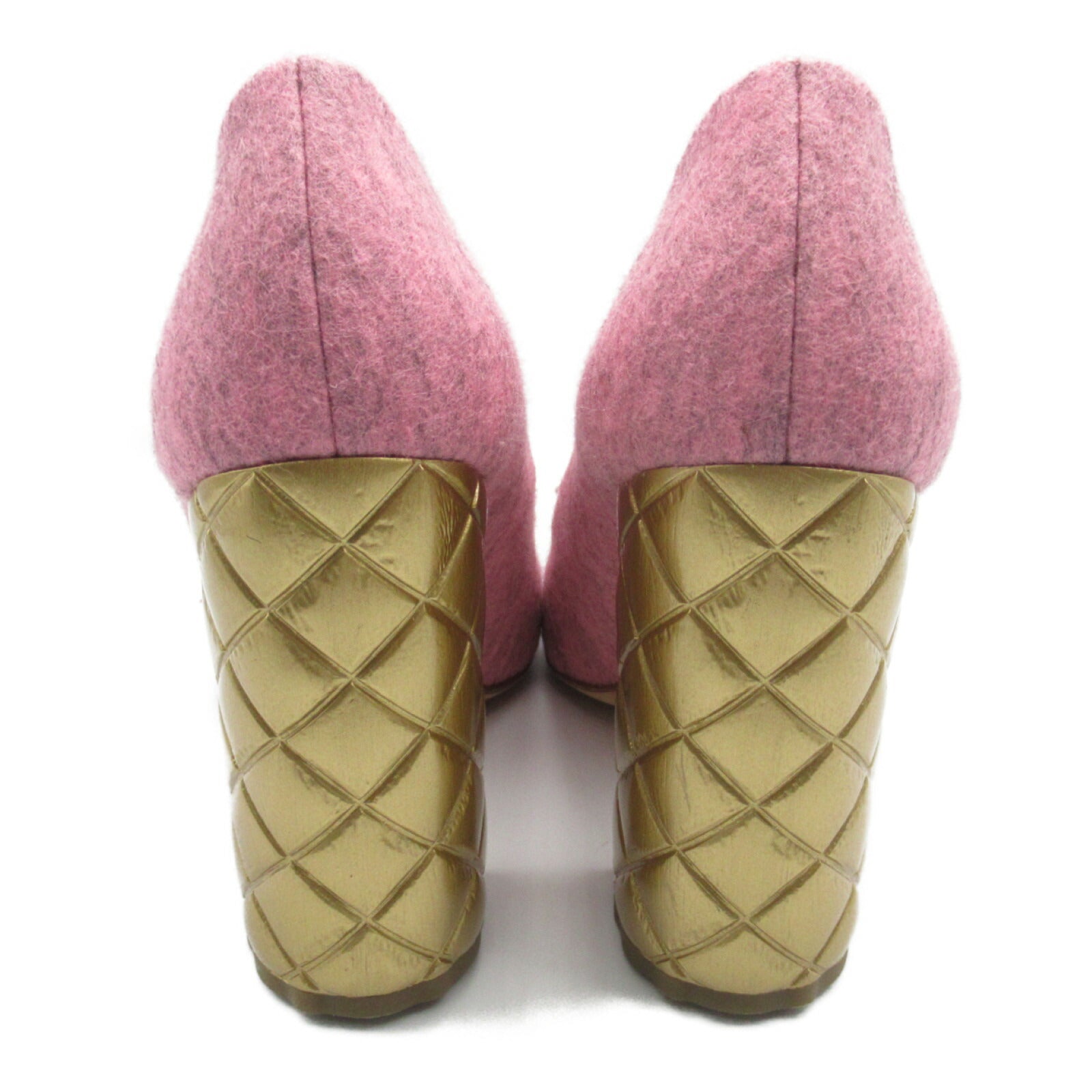 Chanel Camellia Felt Pumps Pink