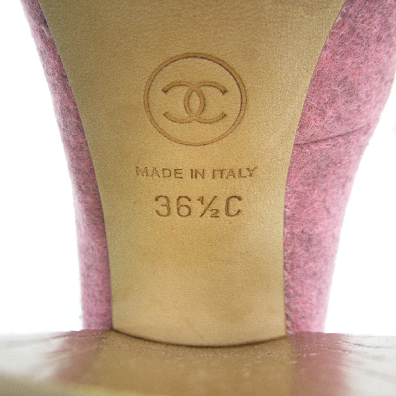 Chanel Camellia Felt Pumps Pink