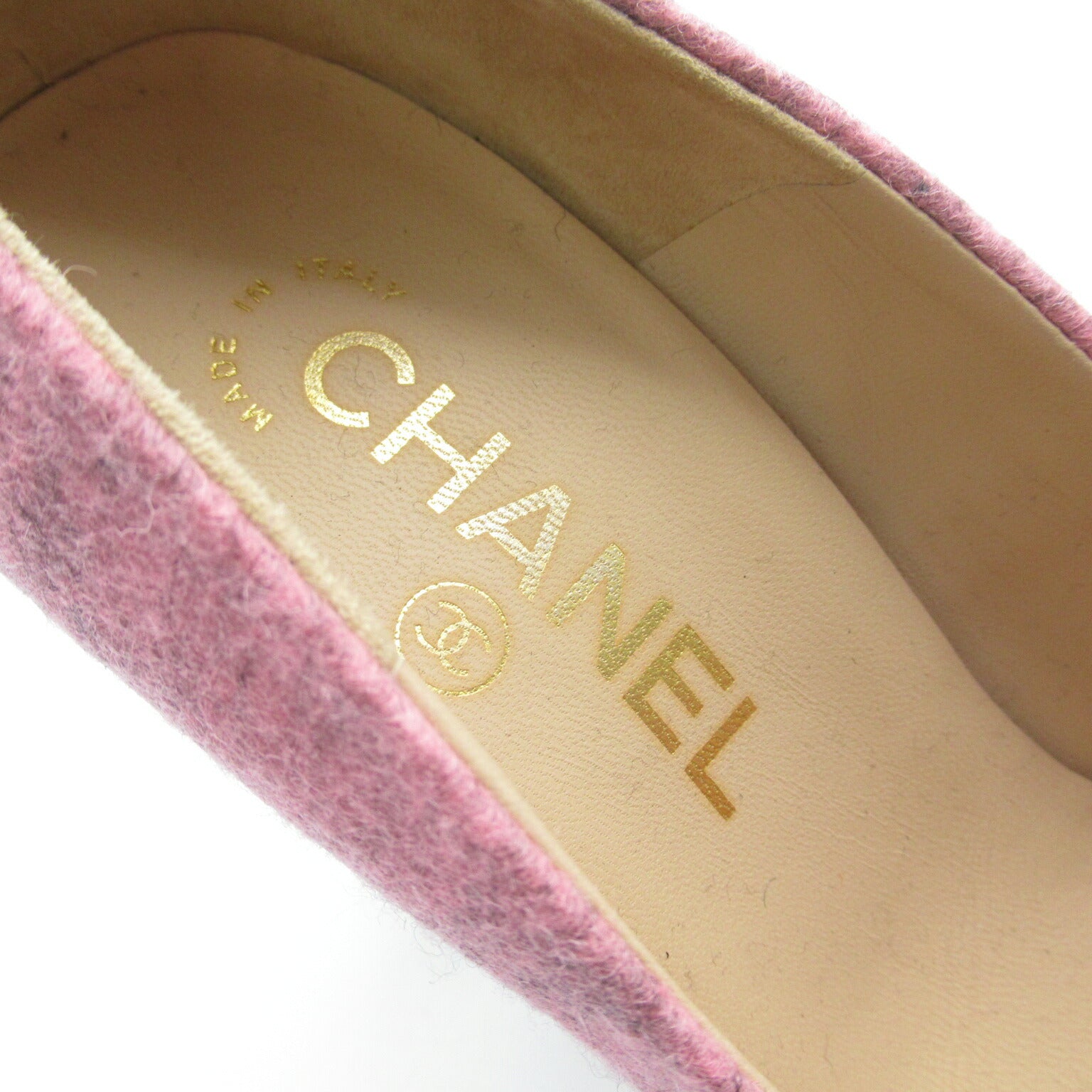 Chanel Camellia Felt Pumps Pink