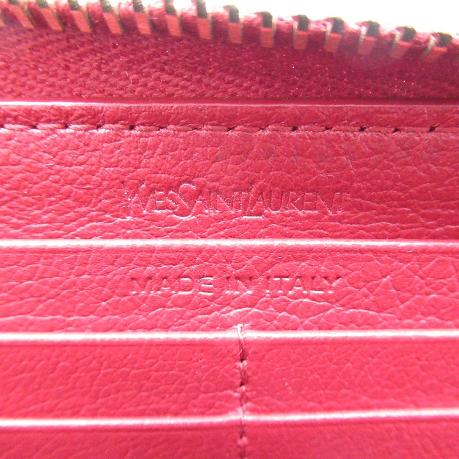 Yves Saint Laurent Leather Round Wallet