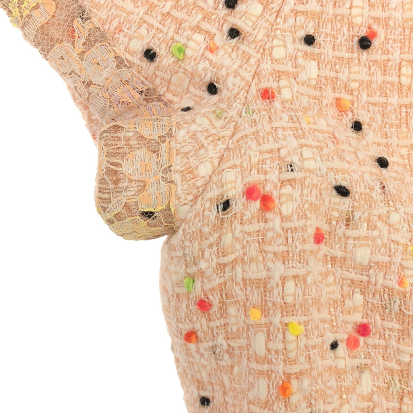 Chanel Tweed Dot Cotton Dress Pink