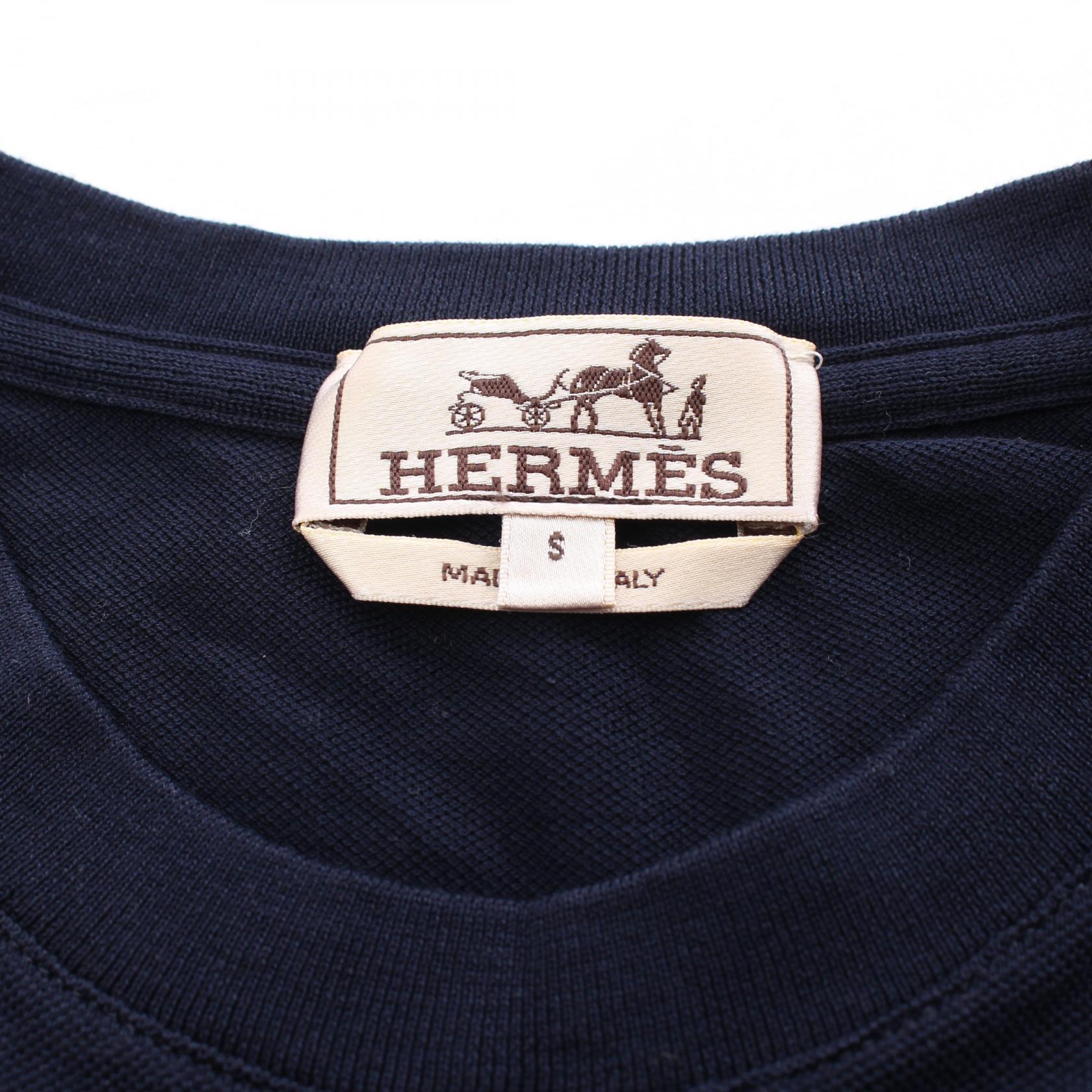 Hermes Cotton T-Shirt Navy