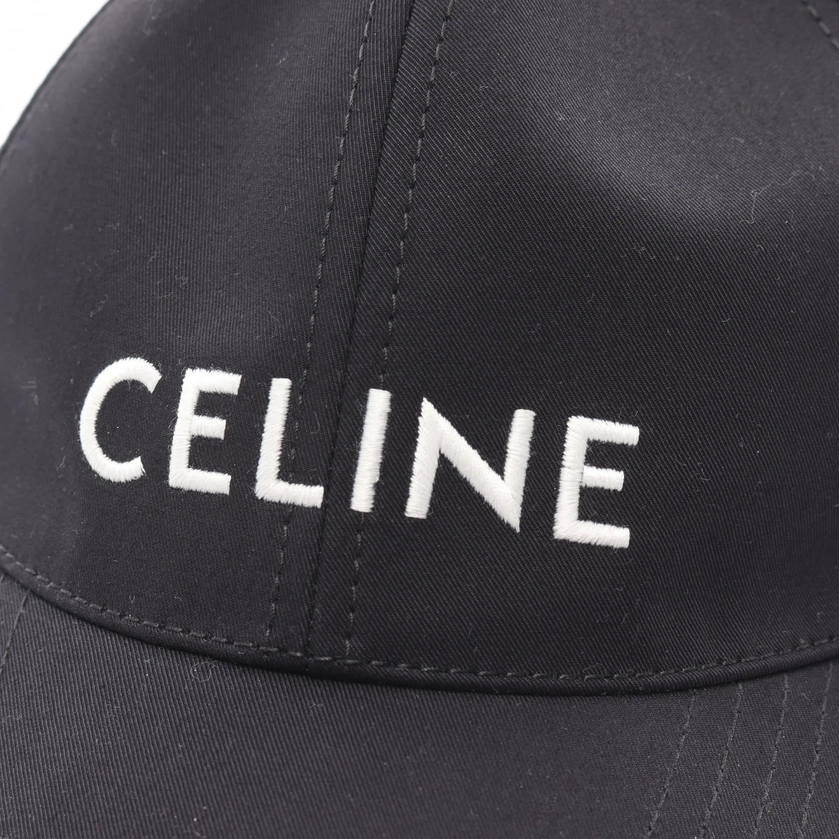 Celine Cotton Cap Black 2AUA1969P