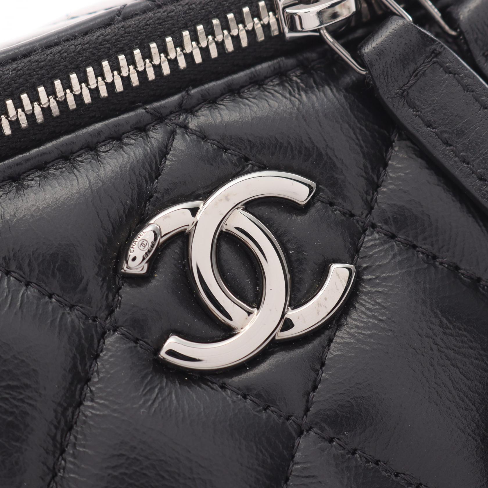 Chanel Lambskin Matelasse Top Handle Bag AP3593