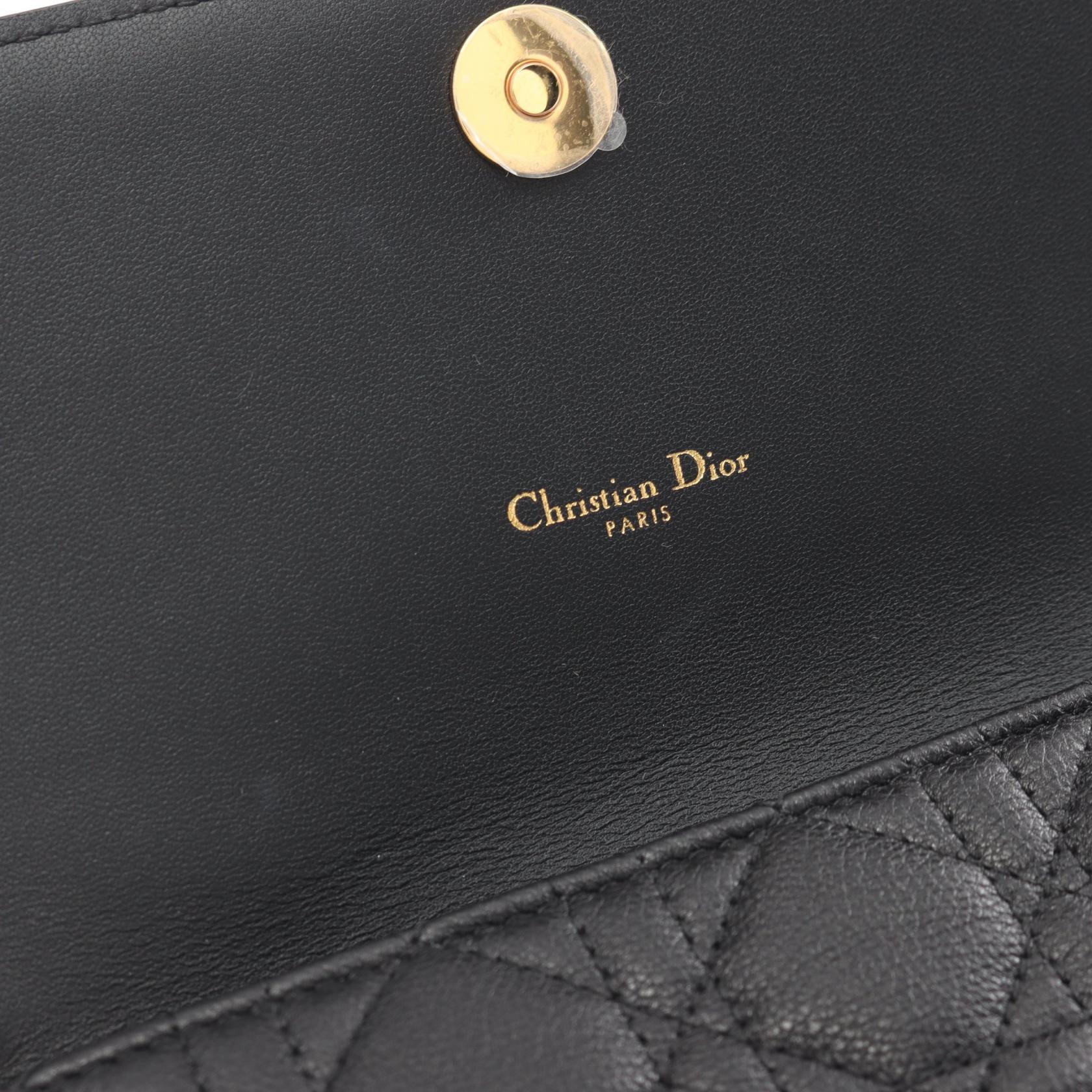 Dior CARO Leather Shoulder Bag Black