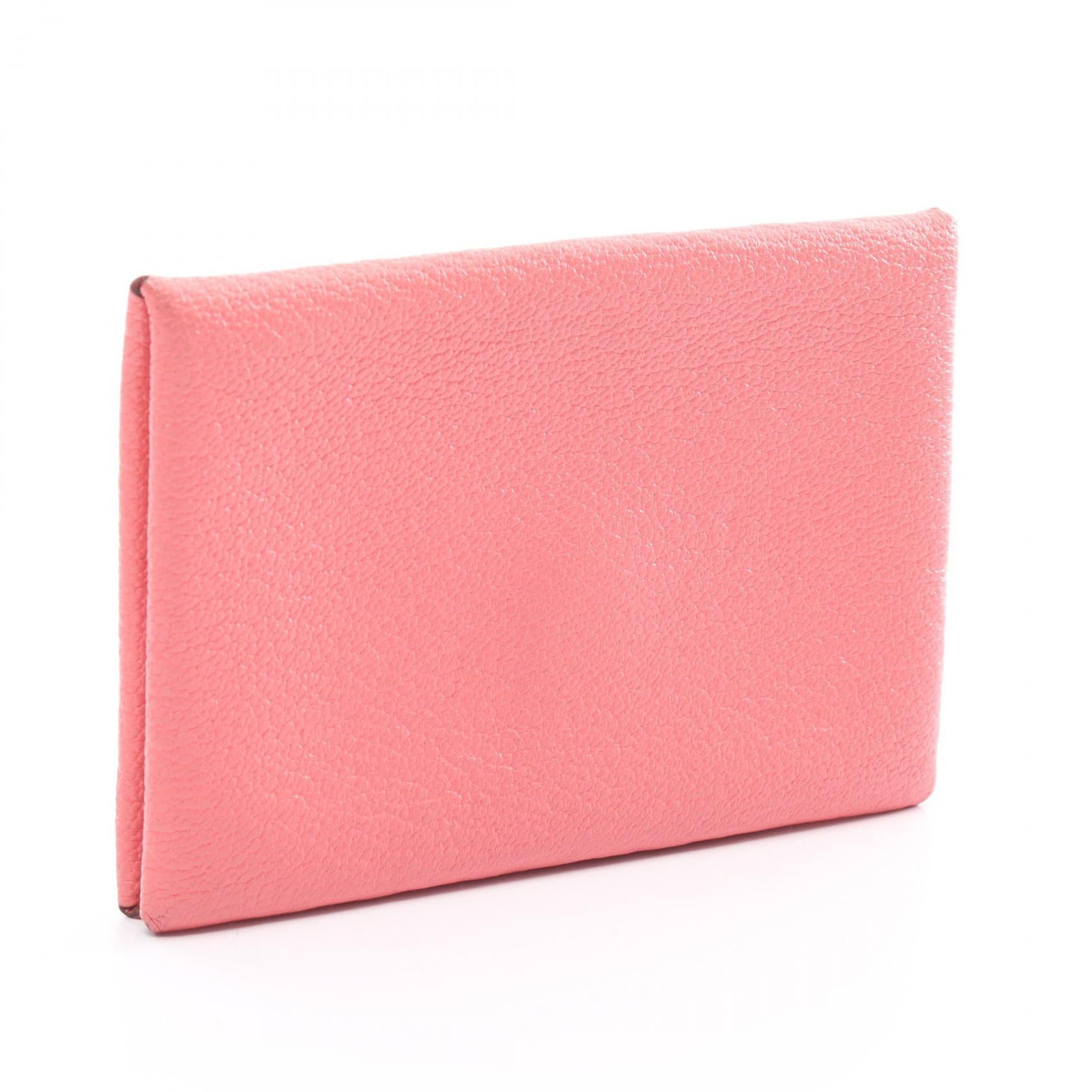 Hermes Calvi Flamingo Coin Case Wallet