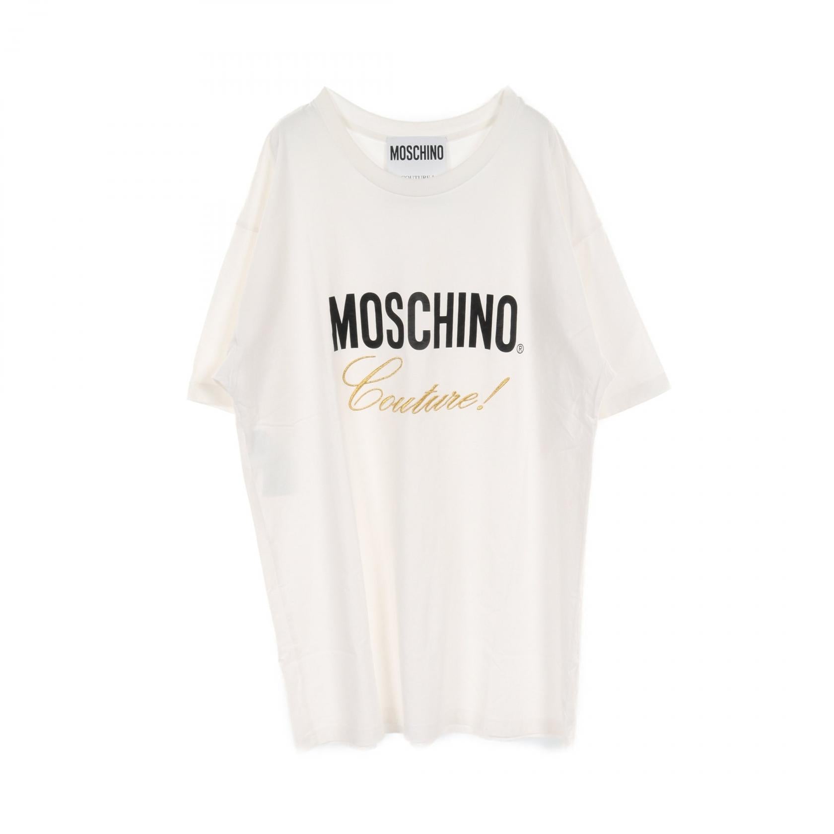 Moschino Logo COUTURE Embroidery Cotton Top