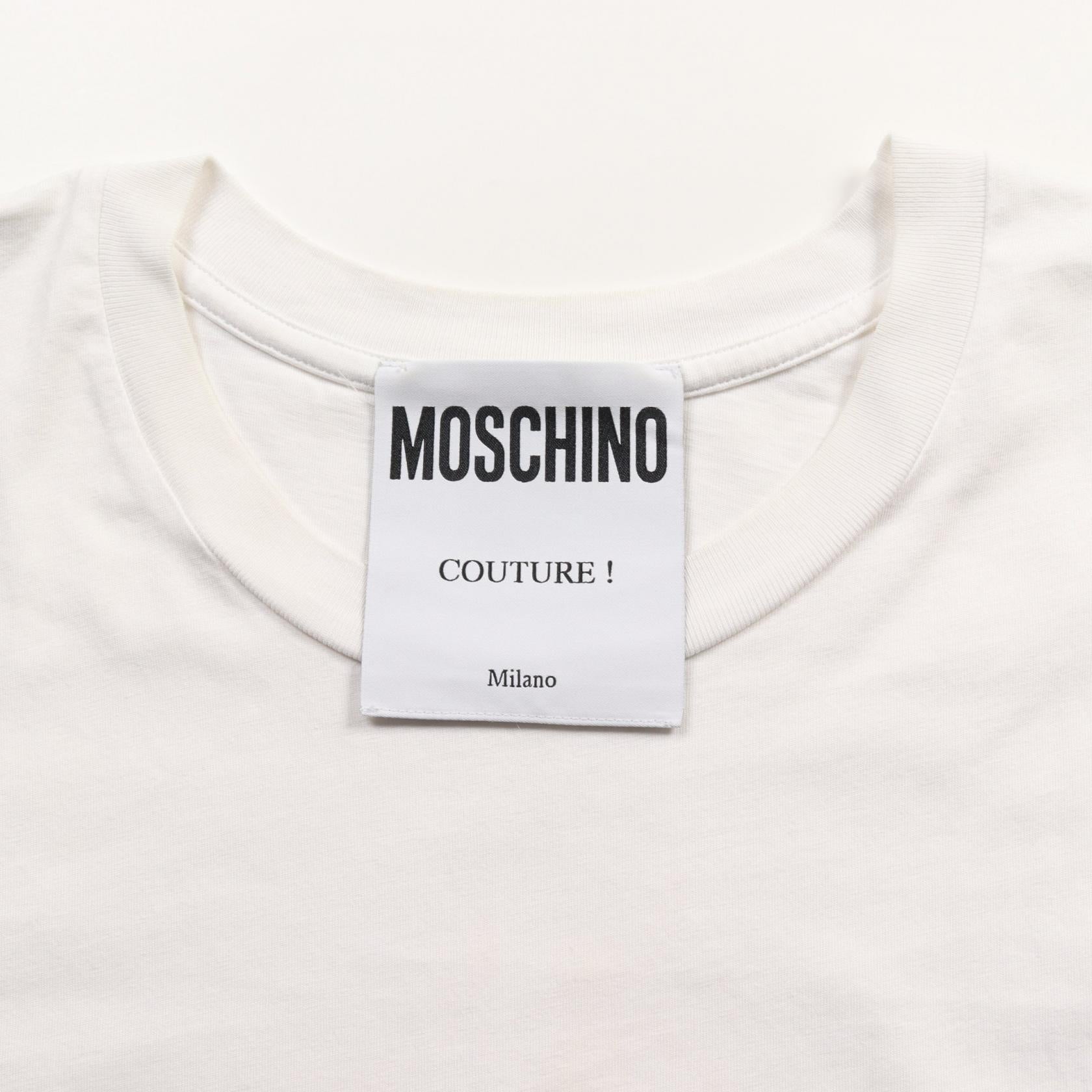 Moschino Logo COUTURE Embroidery Cotton Top