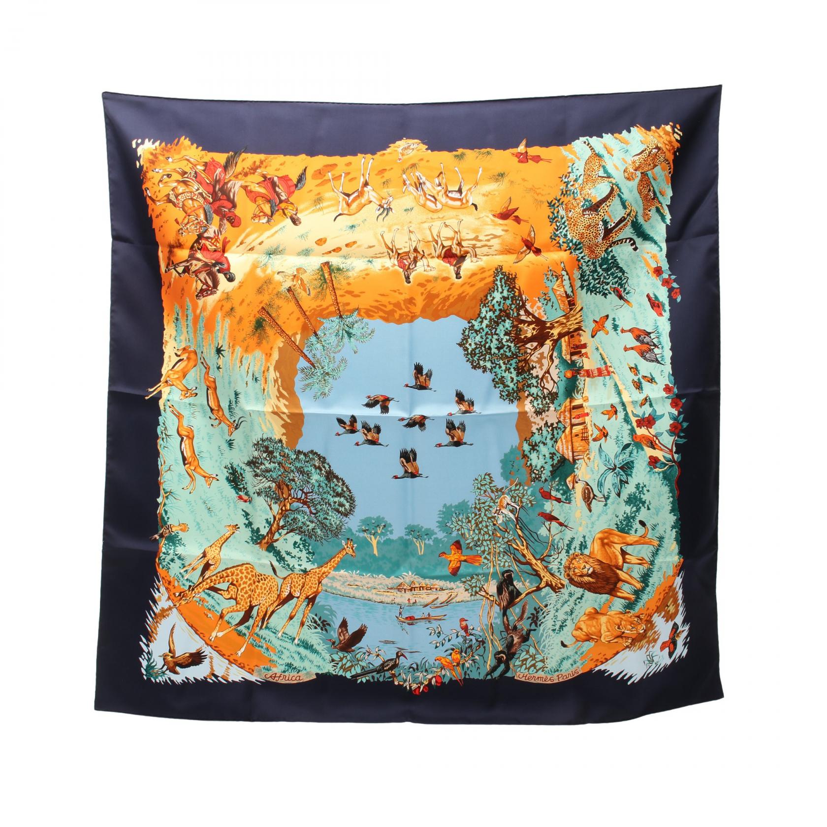 Hermes Silk Scarf Carré 90 Africa