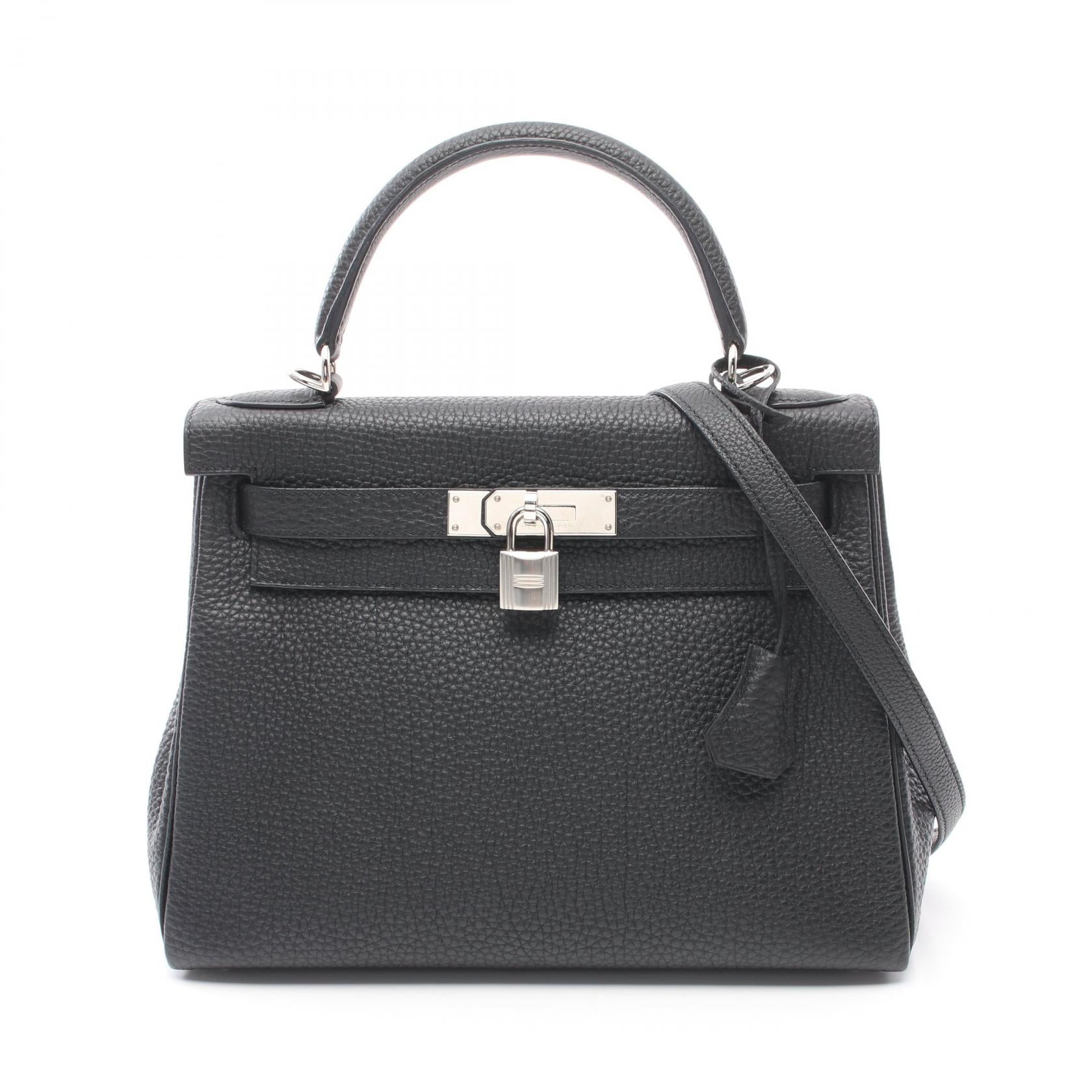 Hermes Kelly 28 Togo Handbag Black