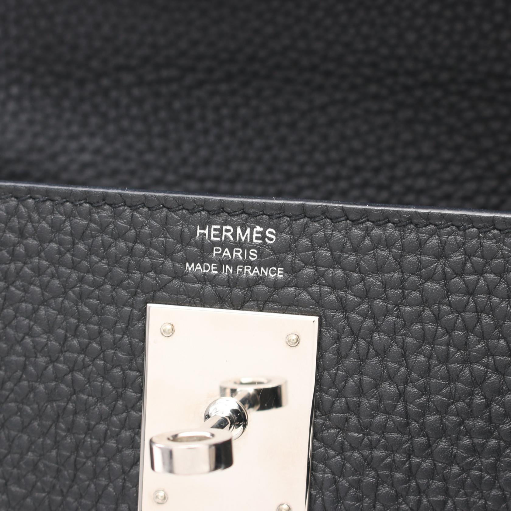 Hermes Kelly 28 Togo Handbag Black