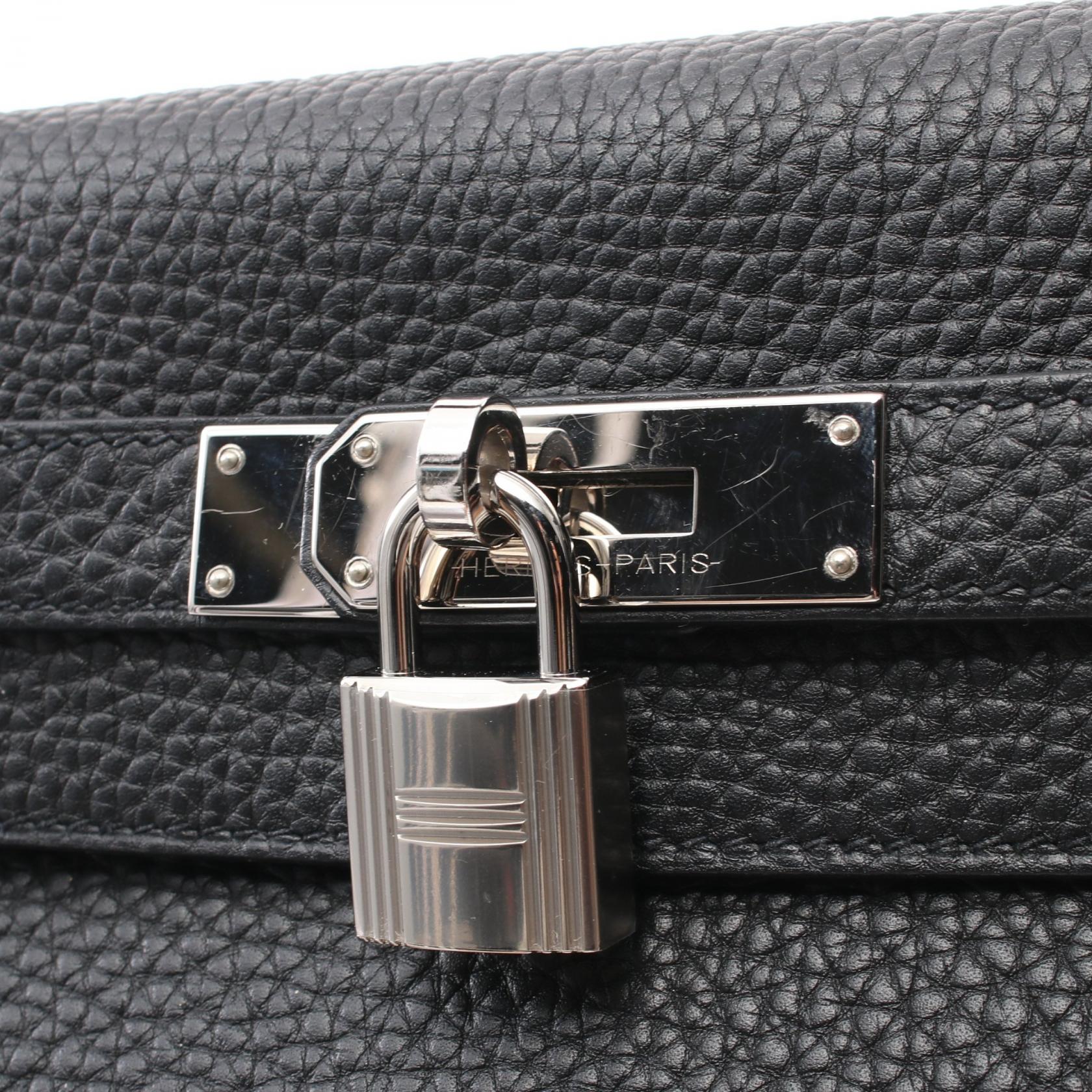 Hermes Kelly 28 Togo Handbag Black